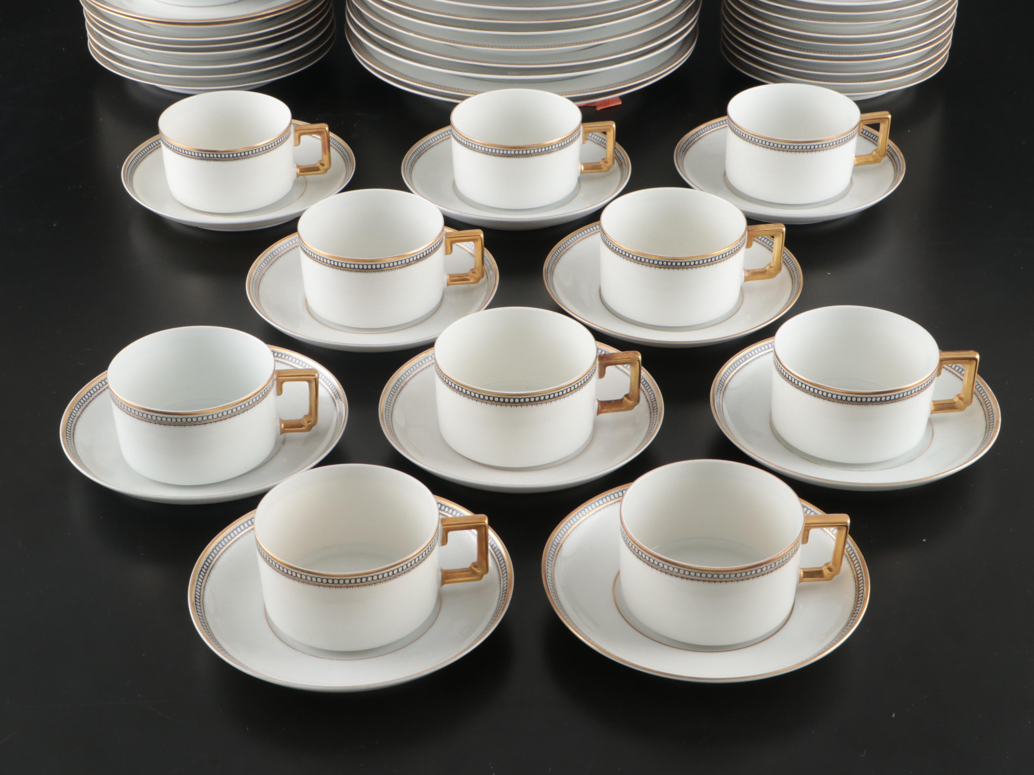 Heinrich & Co. German Porcelain Art Deco Style Dinnerware, 20th Century