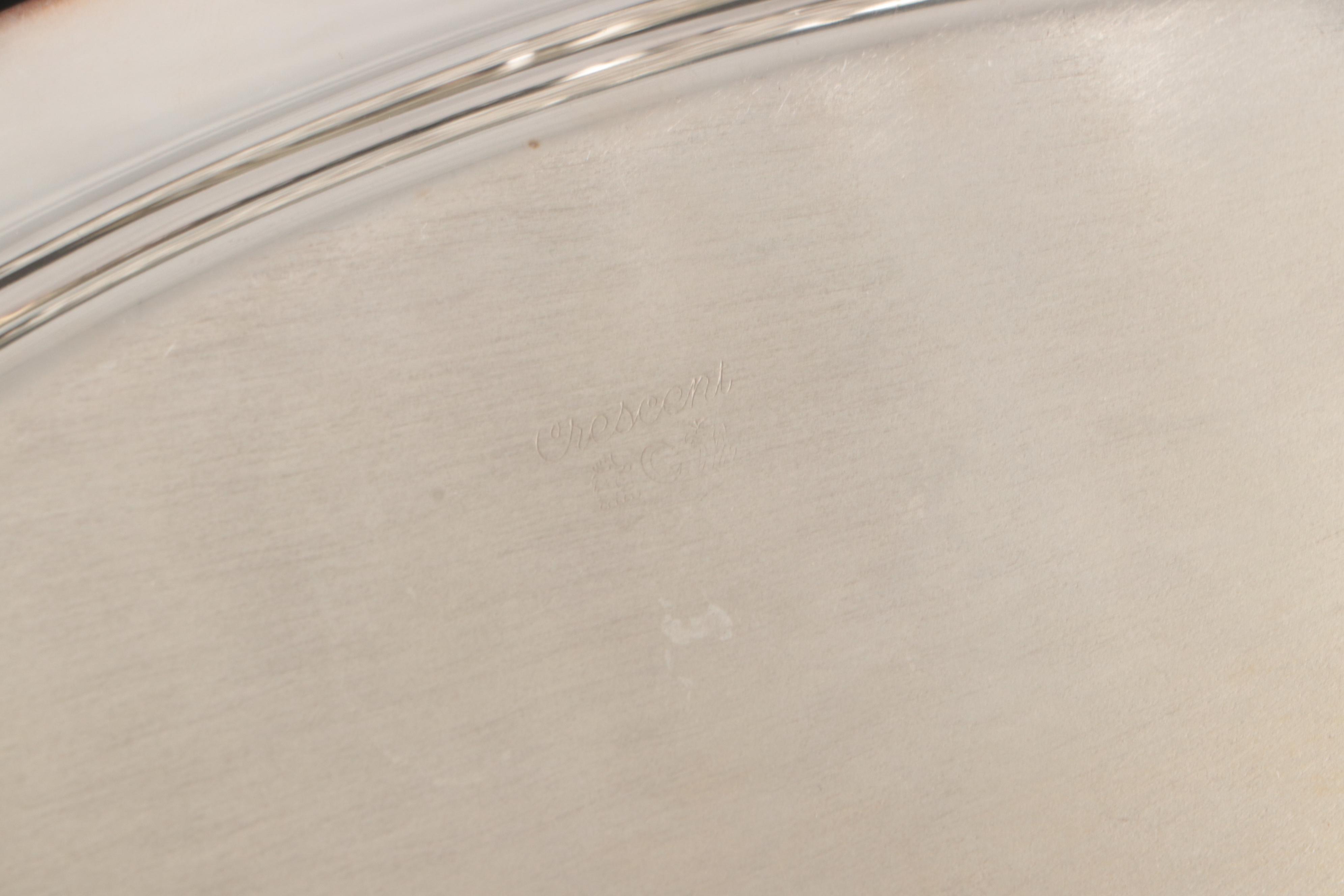 Silver Plate Chafing Dishes with Serving Bowls, Tray and Enameled Bowl