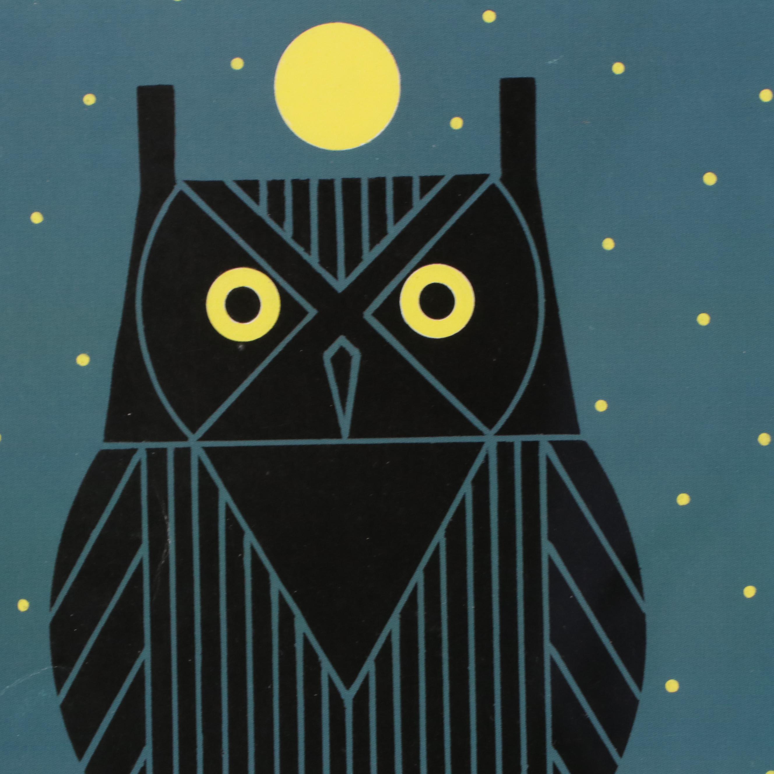 Charley Harper Offset Lithograph "Omniscient Owl," 1998