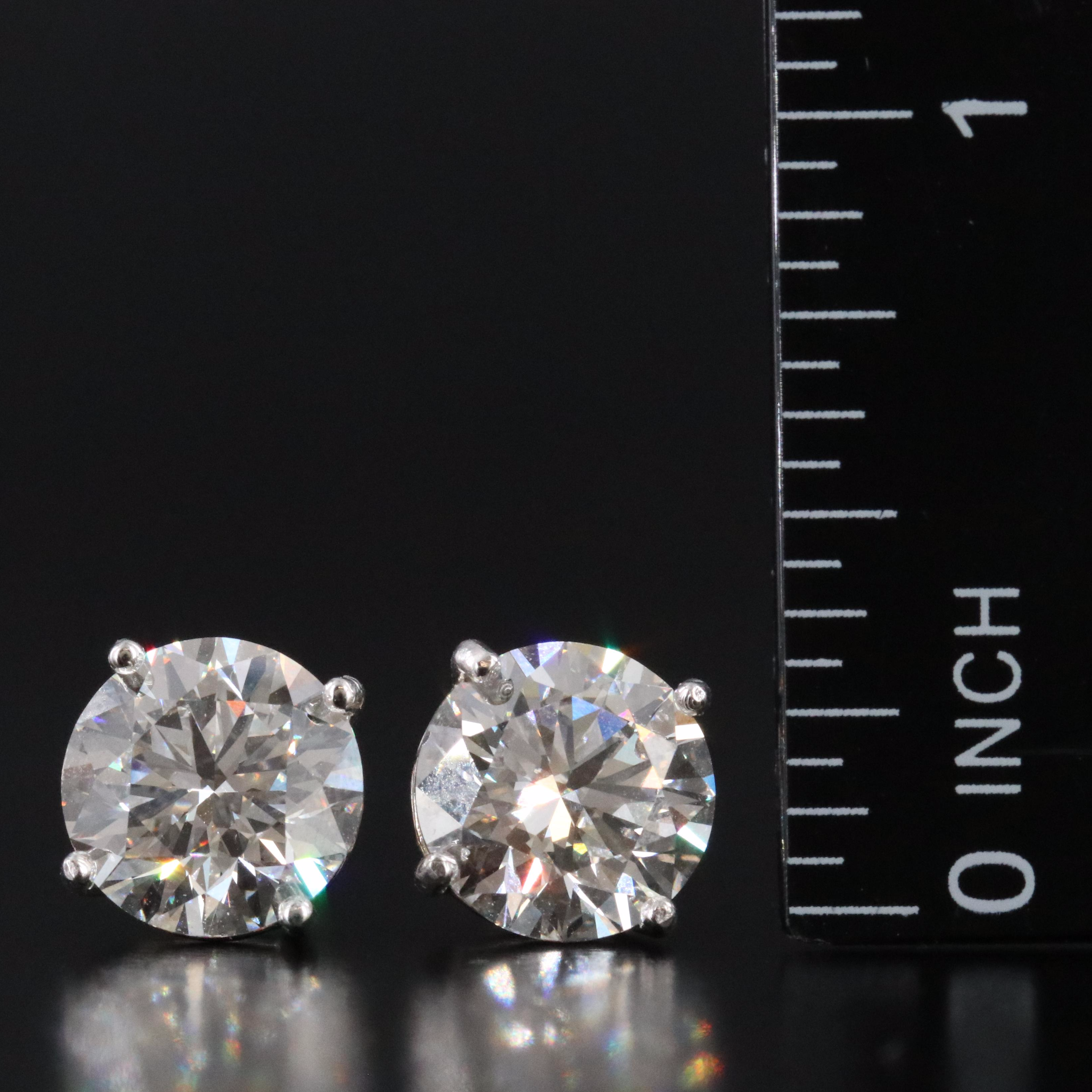 14K 6.96 CTW Lab Grown Diamond Stud Earrings with IGI Report