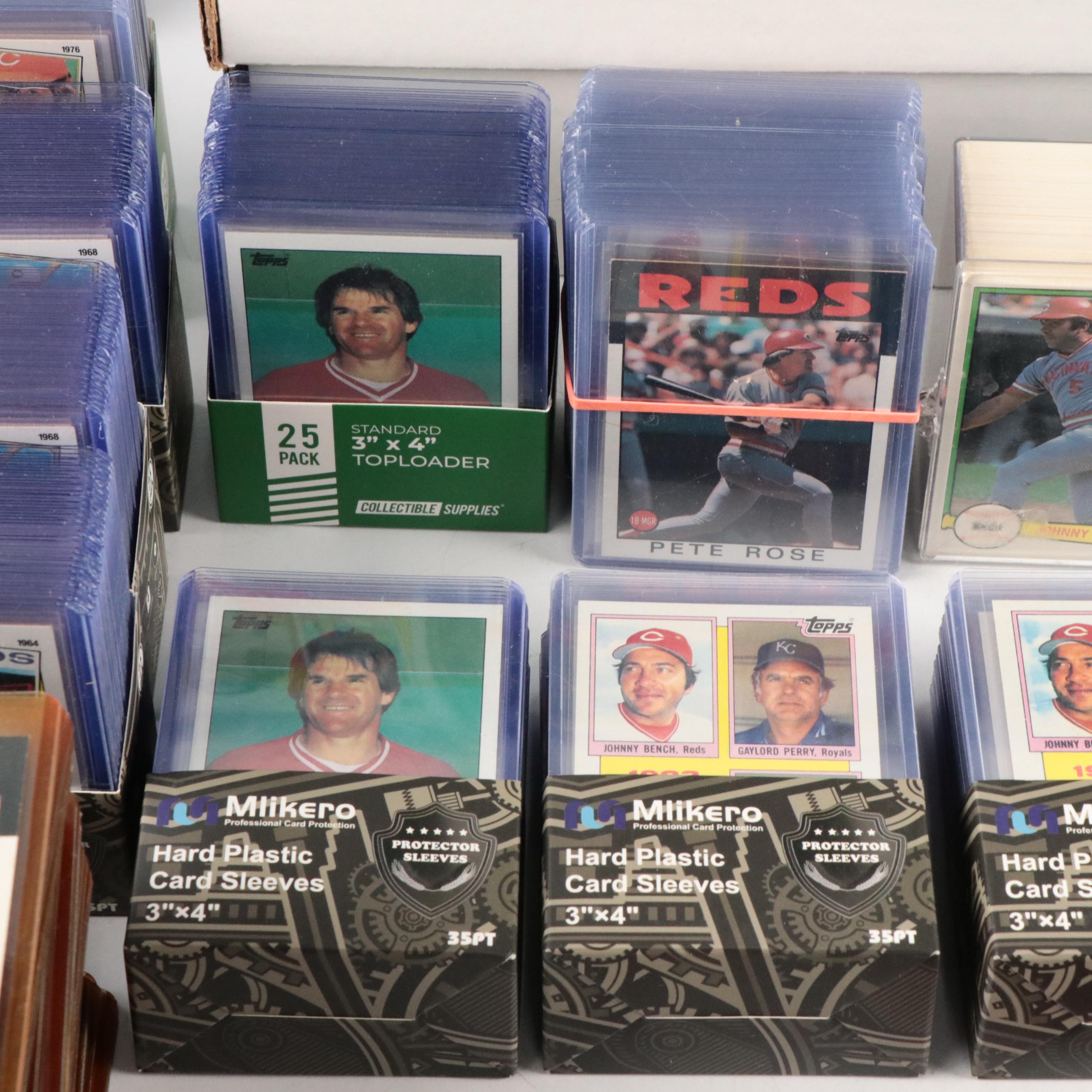 Pete Rose and Johnny Bench Baseball Card Collection, 1980s