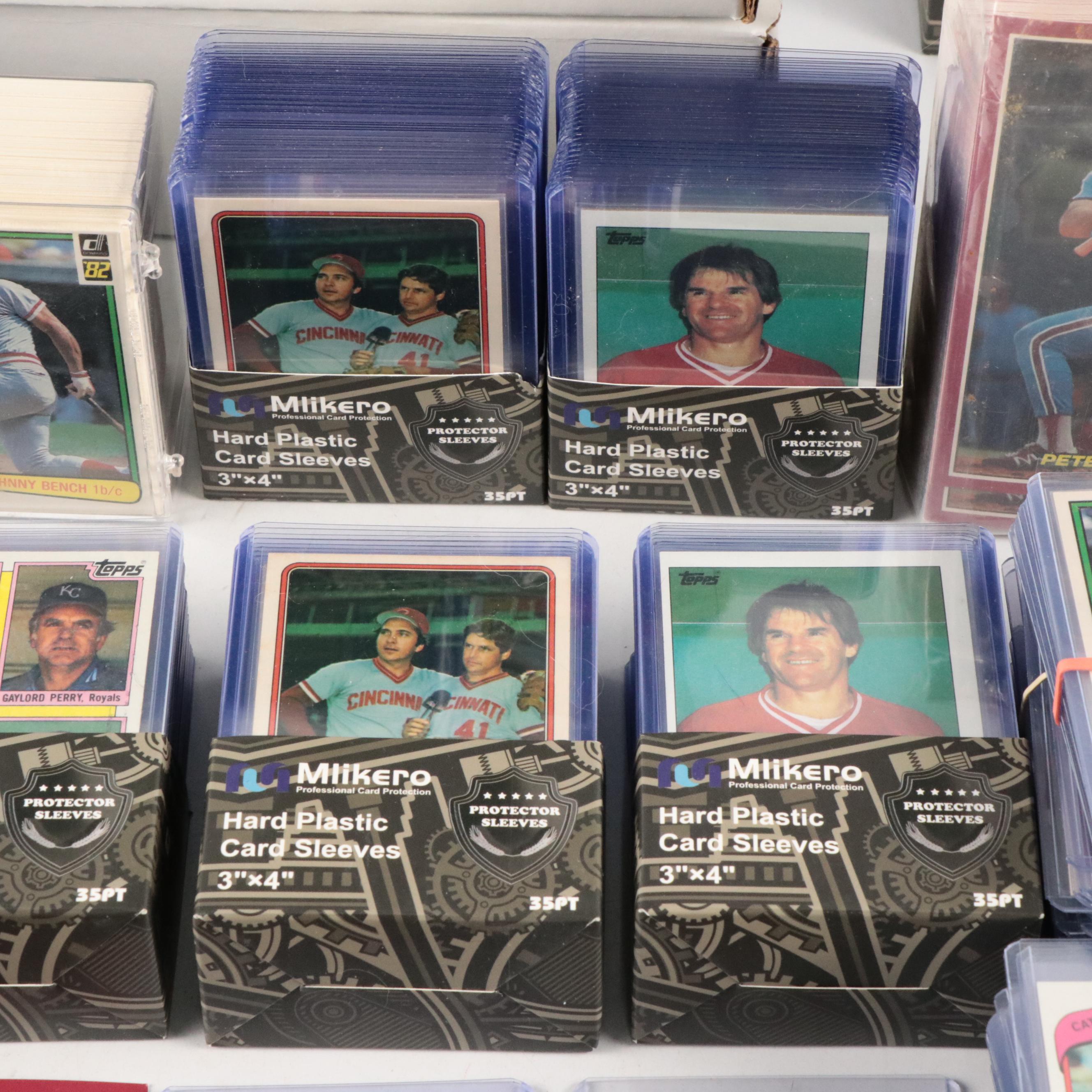 Pete Rose and Johnny Bench Baseball Card Collection, 1980s