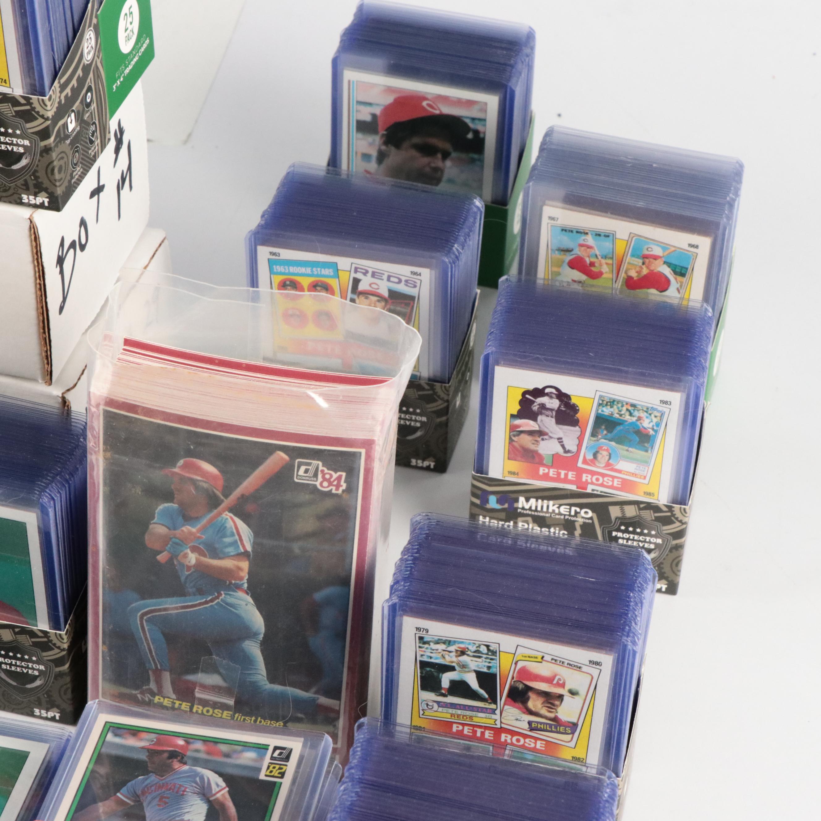 Pete Rose and Johnny Bench Baseball Card Collection, 1980s