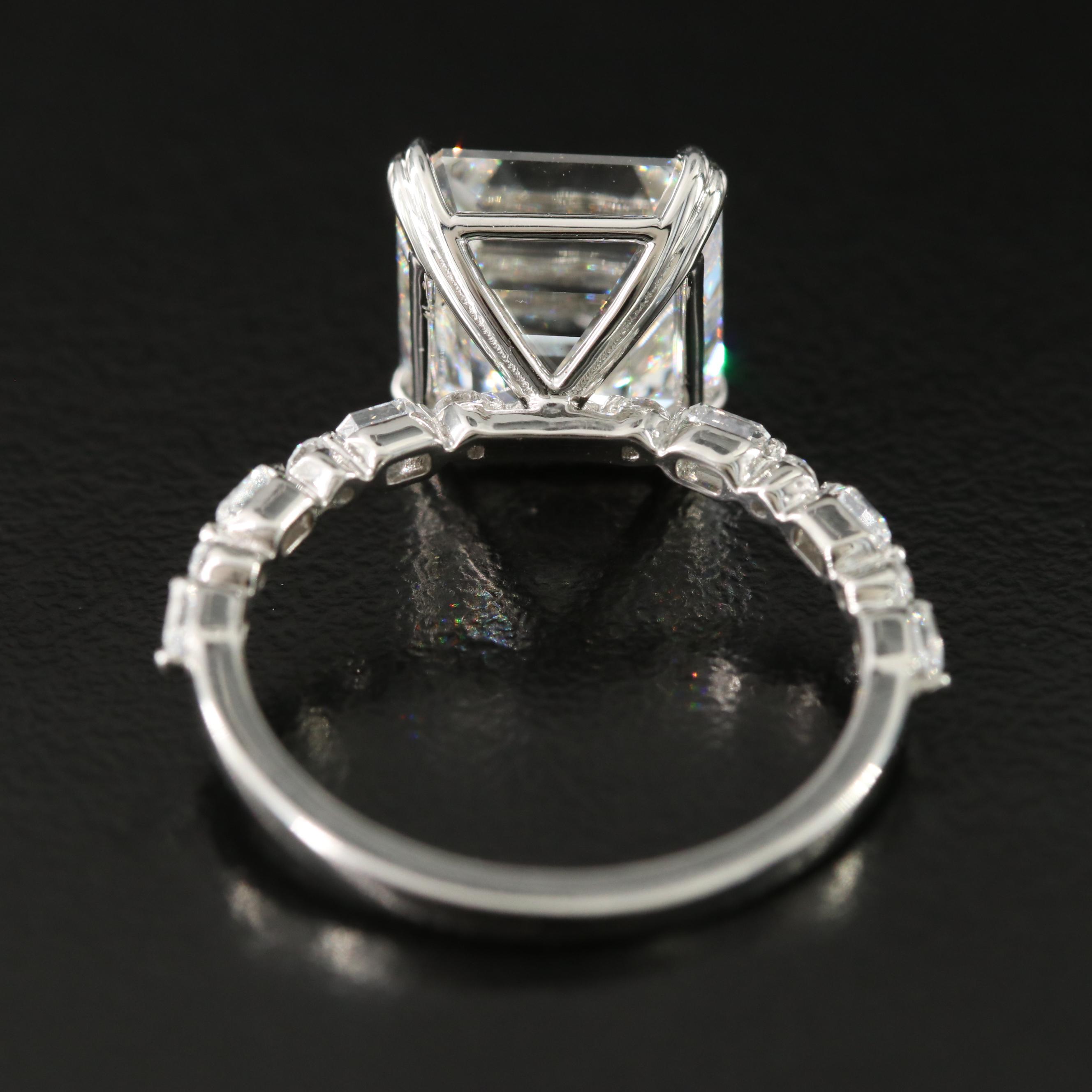 Platinum 5.01 CTW Lab Grown Diamond Ring with IGI Report