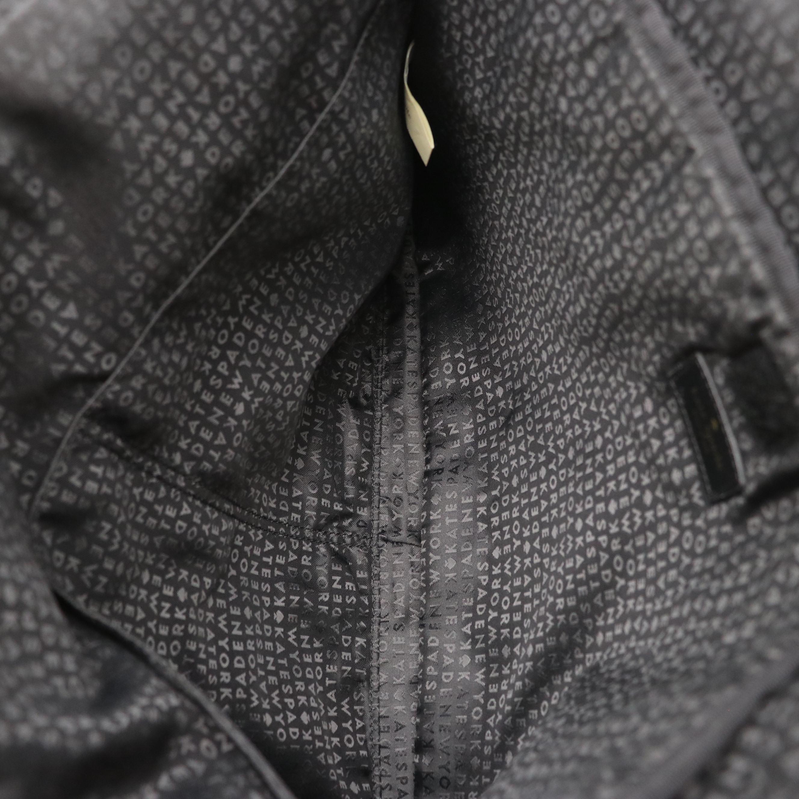 Kate Spade New York Black Nylon Two-Way Laptop Bag and Leather Thong Sandals