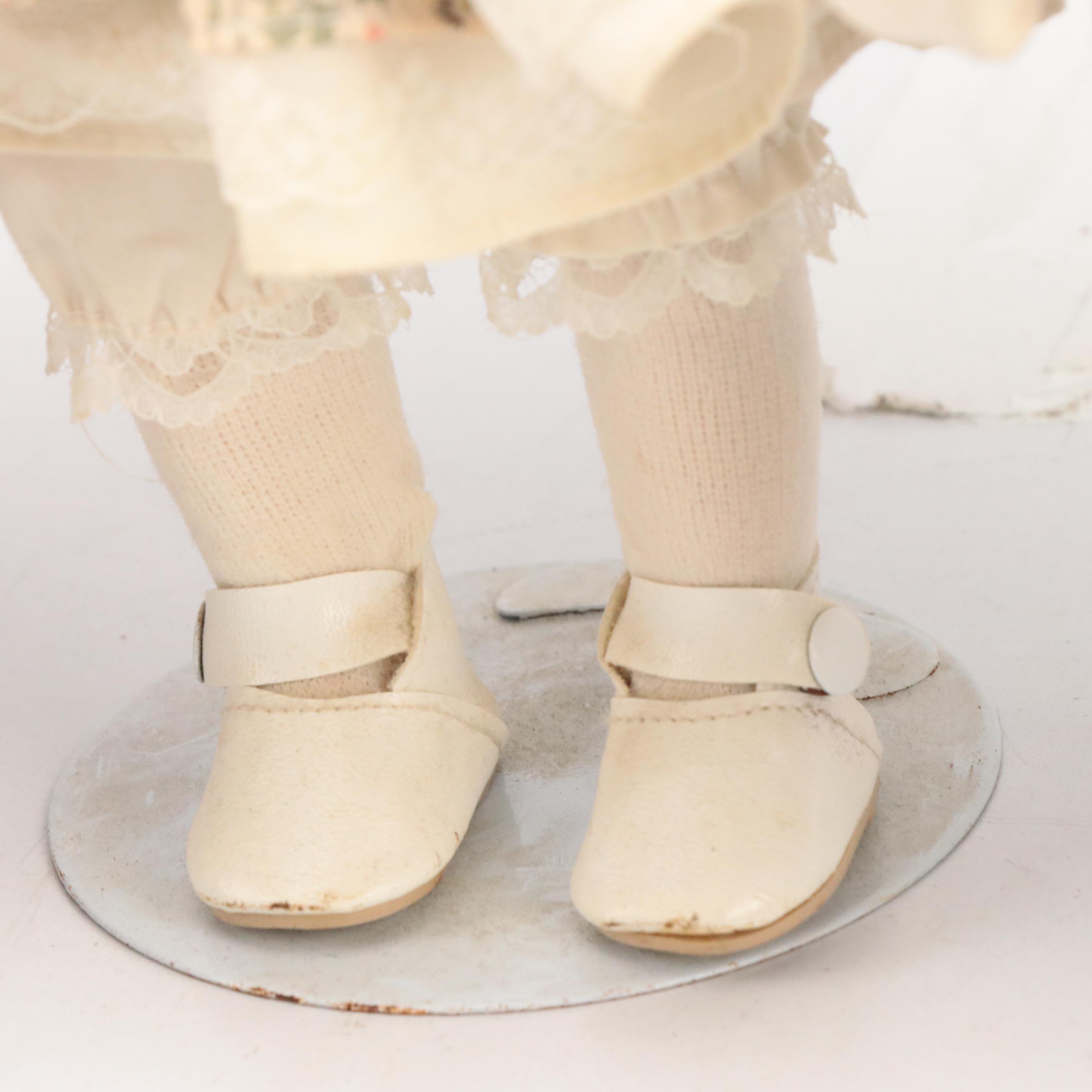 Seymour Mann "Connoisseur Doll Collection" Porcelain Dolls with Stands