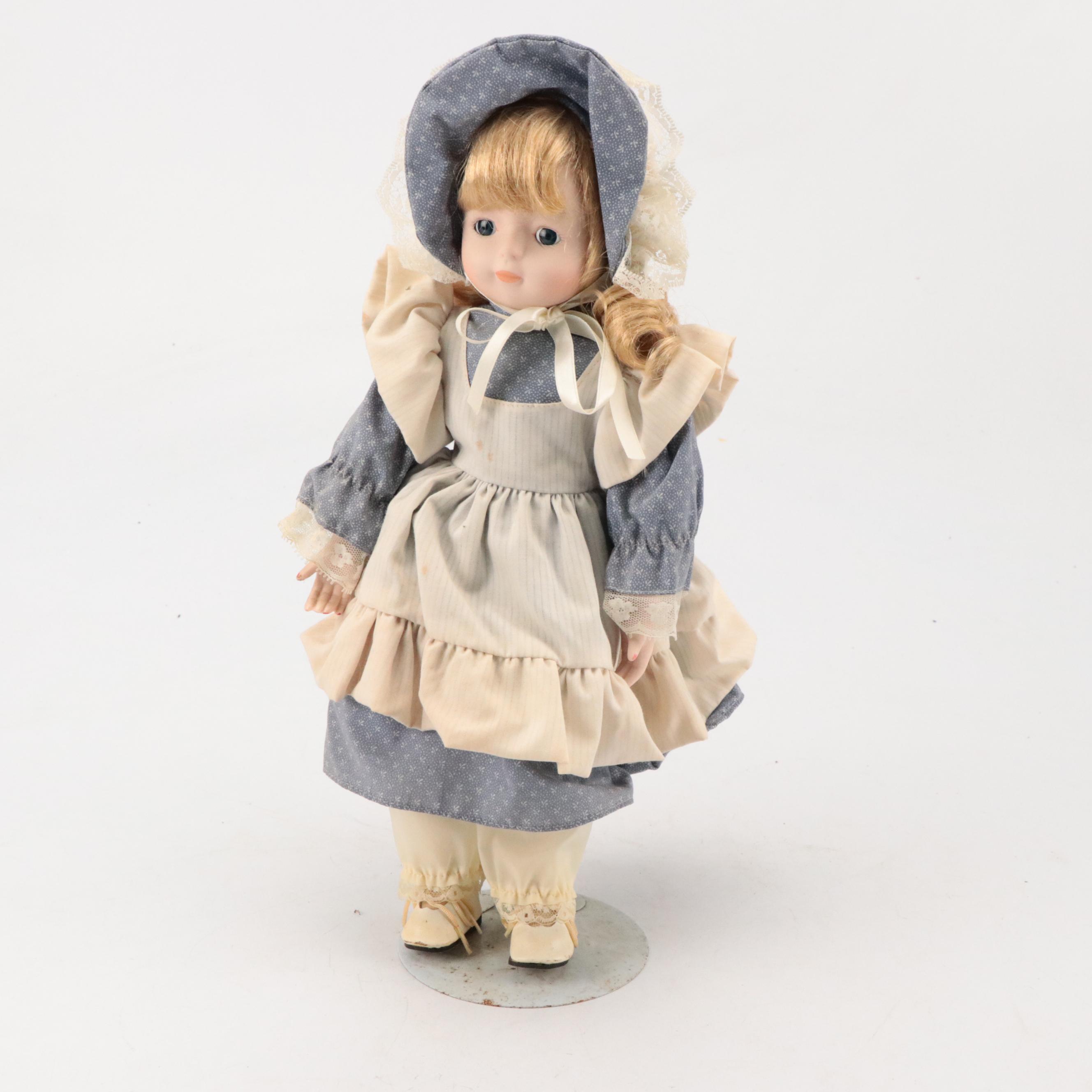 Seymour Mann "Connoisseur Doll Collection" Porcelain Dolls with Stands