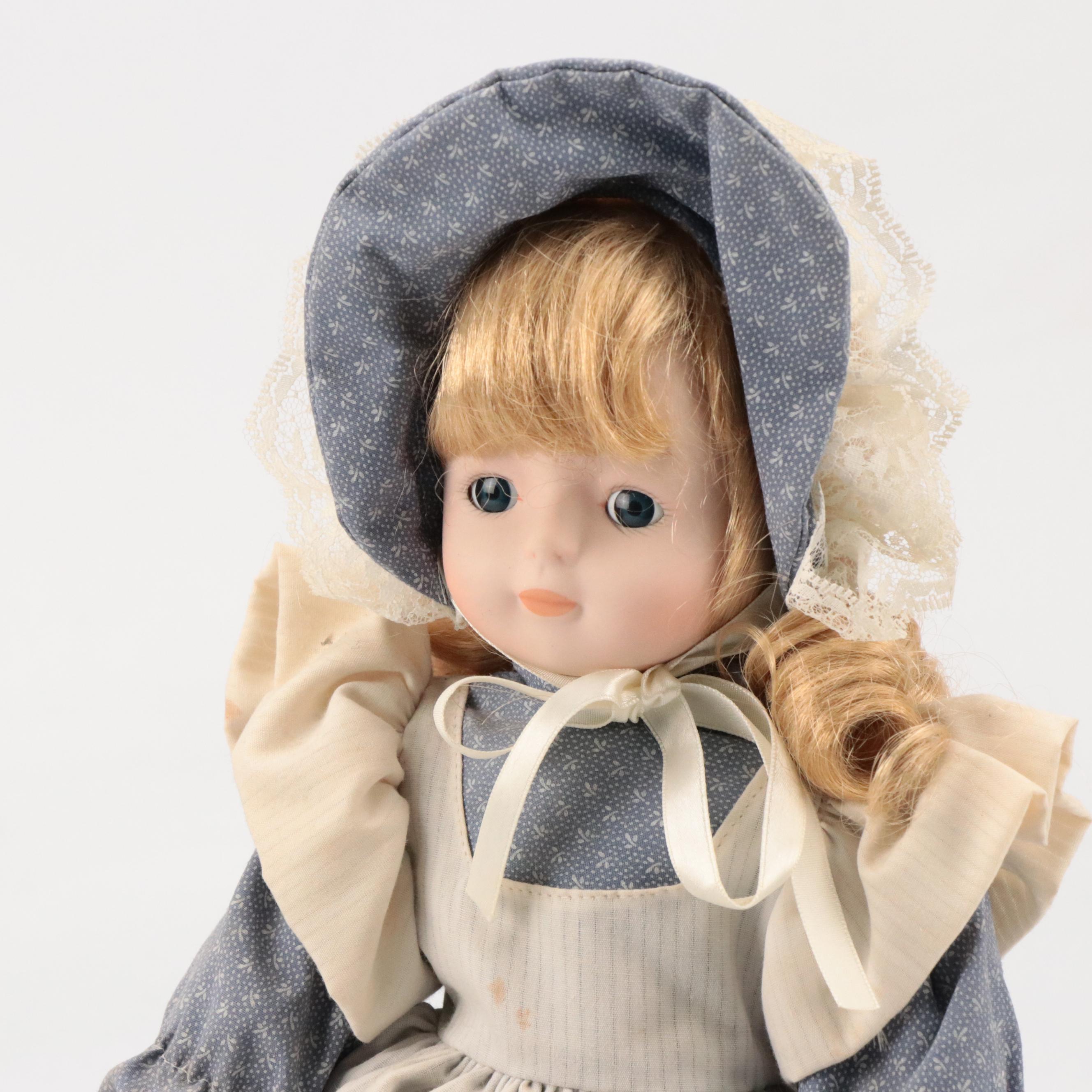 Seymour Mann "Connoisseur Doll Collection" Porcelain Dolls with Stands