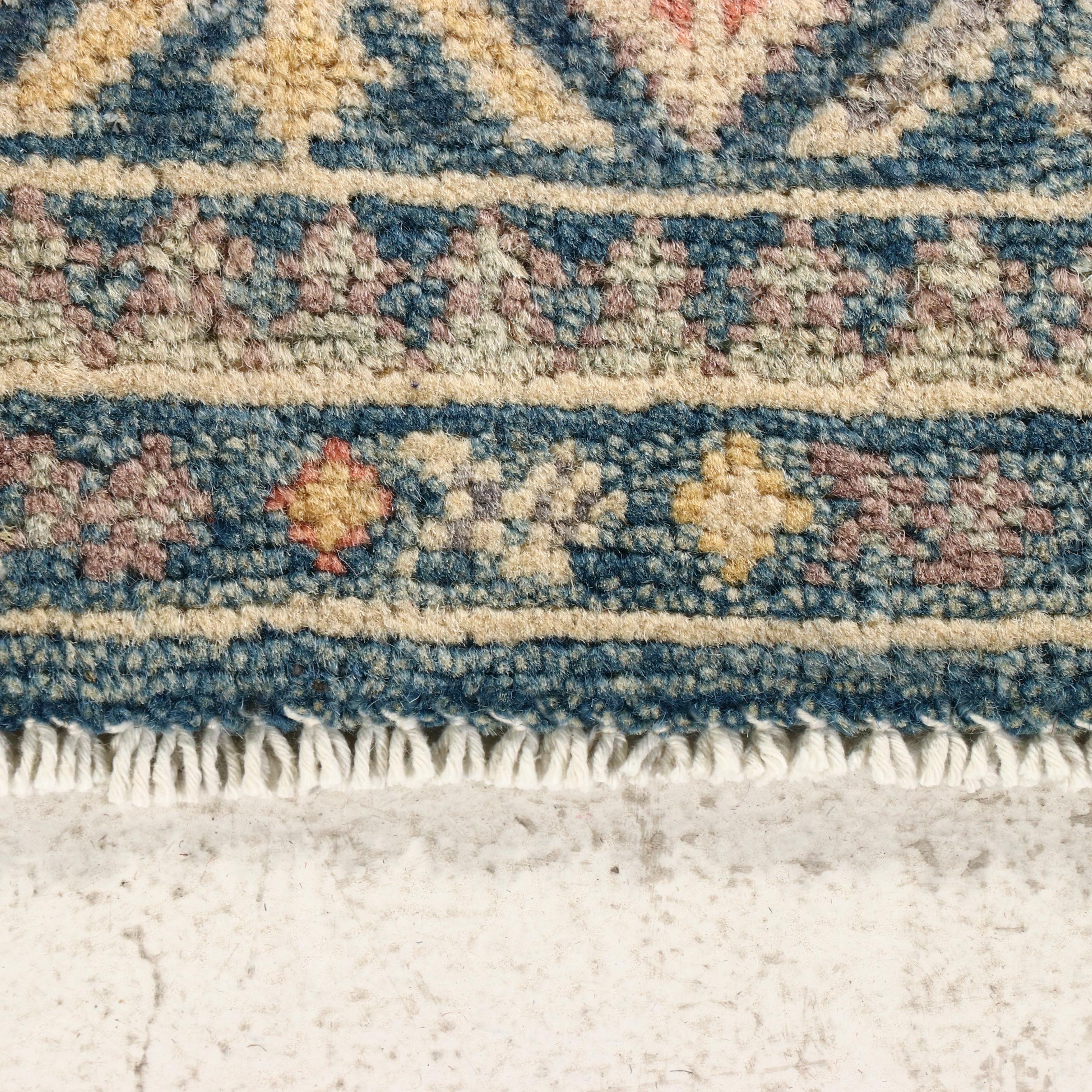 4' x 6'1 Hand-Knotted Pakistani Kazak Area Rug