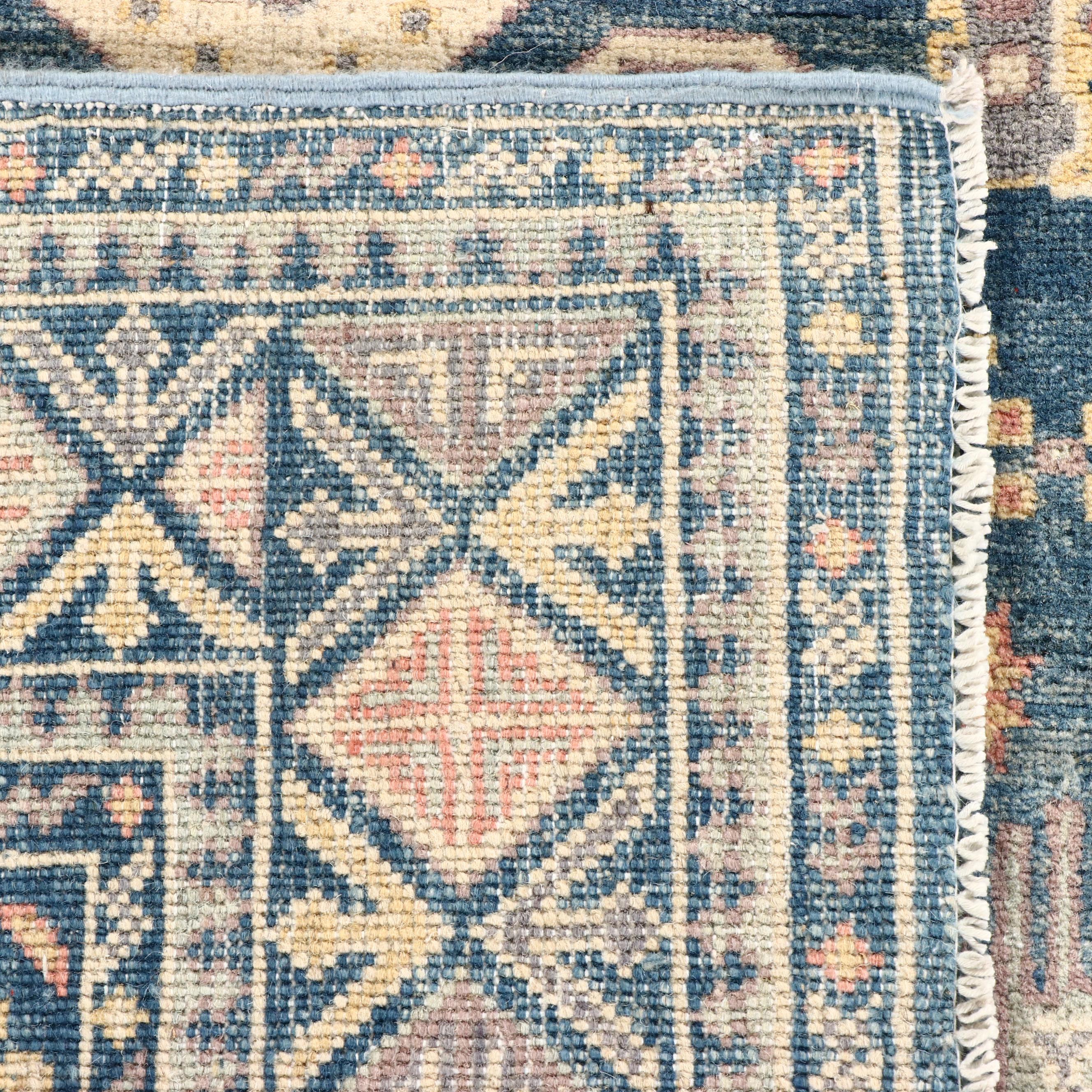 4' x 6'1 Hand-Knotted Pakistani Kazak Area Rug