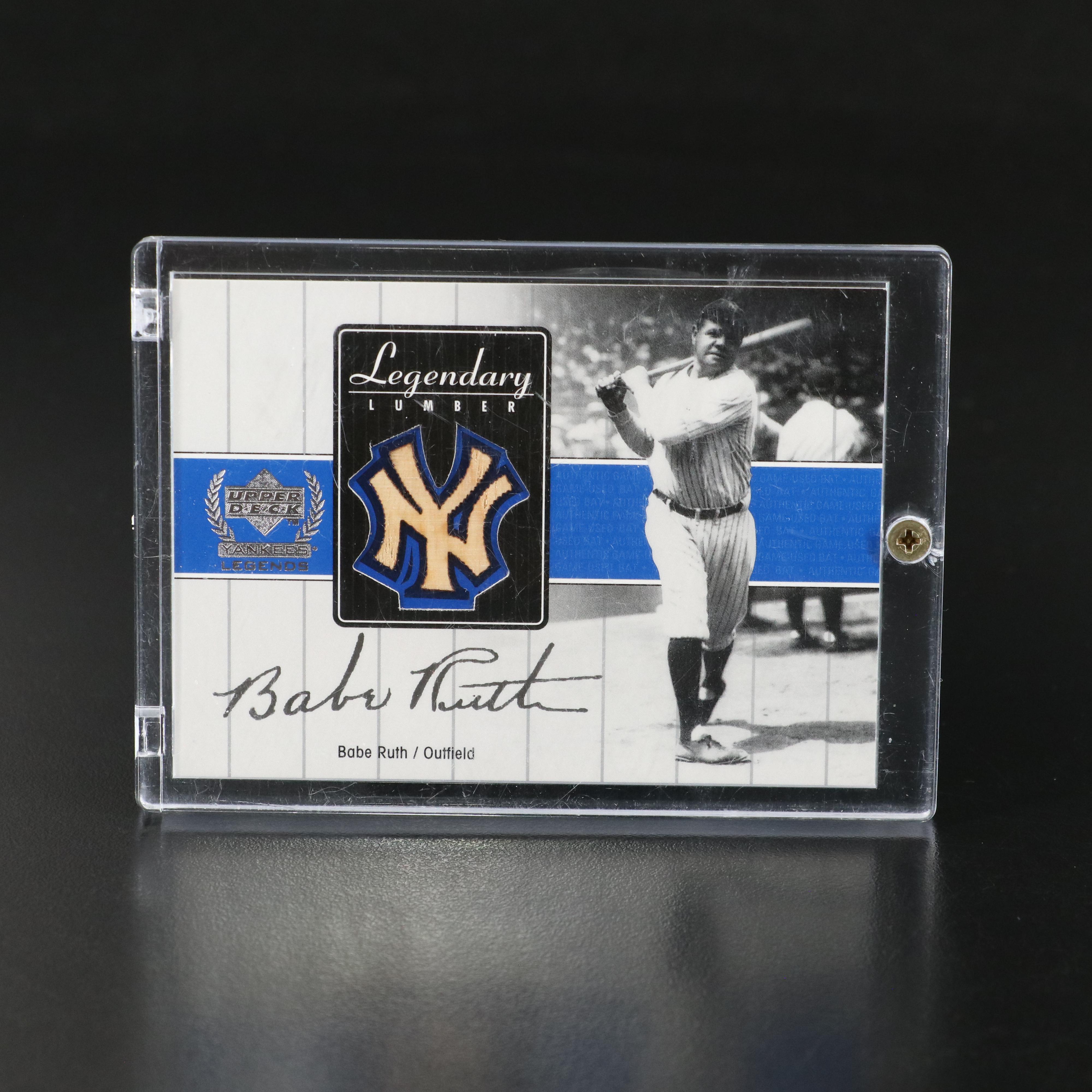 2000 Upper Deck Babe Ruth New York Yankees Game-Used Bat Baseball Card