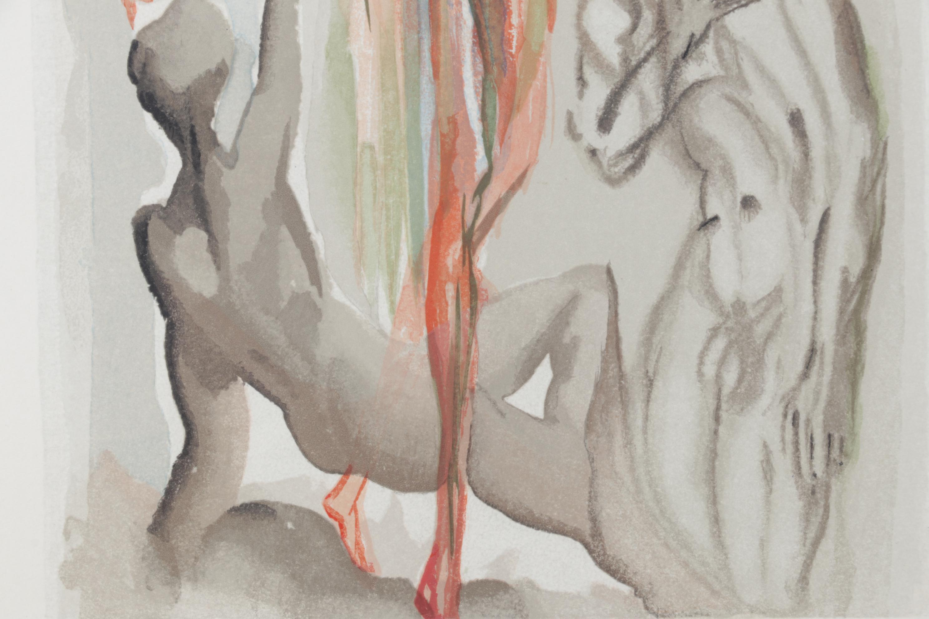 Salvador Dalí Wood Engraving "Le Confession de Dante," 1960-1964