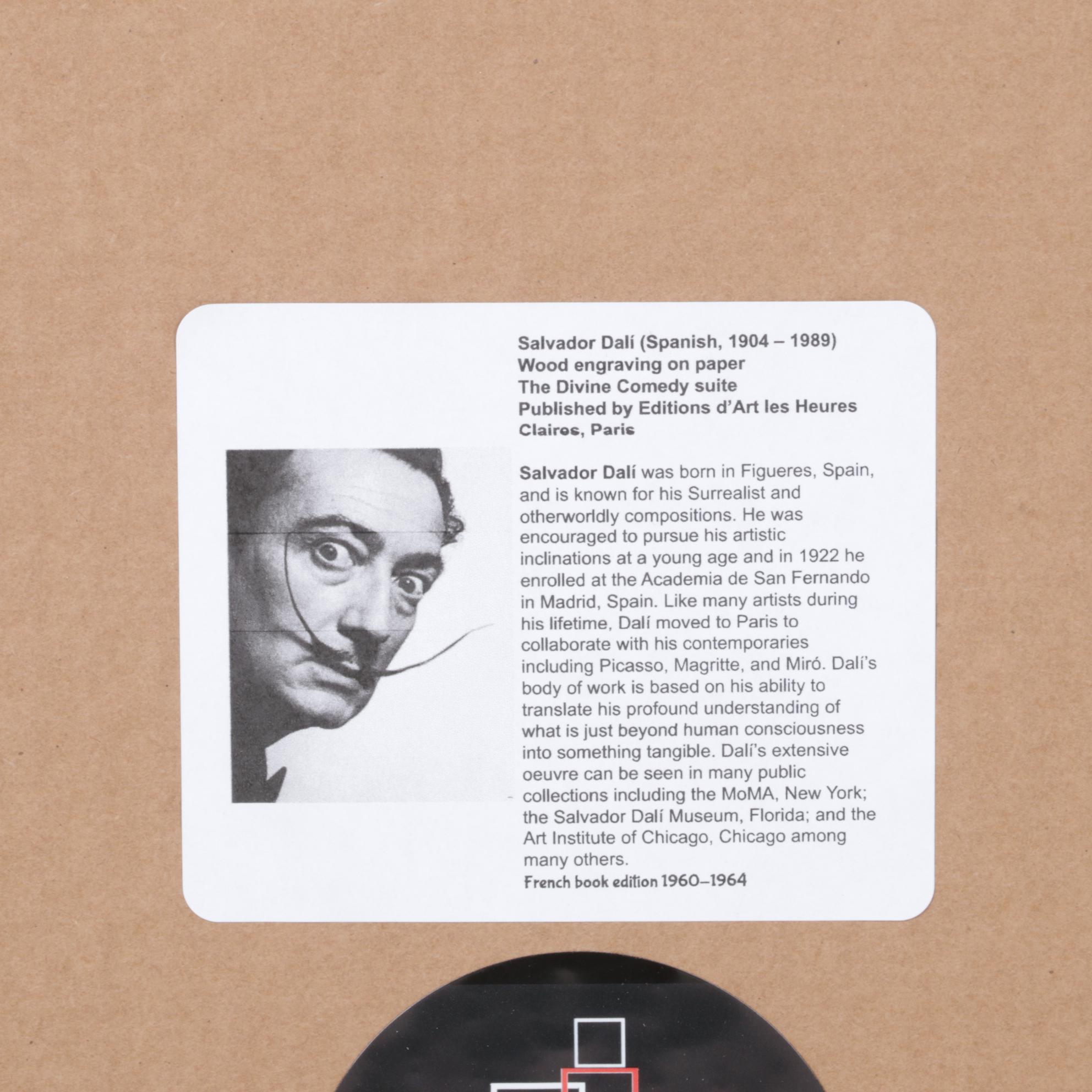 Salvador Dalí Wood Engraving "Le Confession de Dante," 1960-1964
