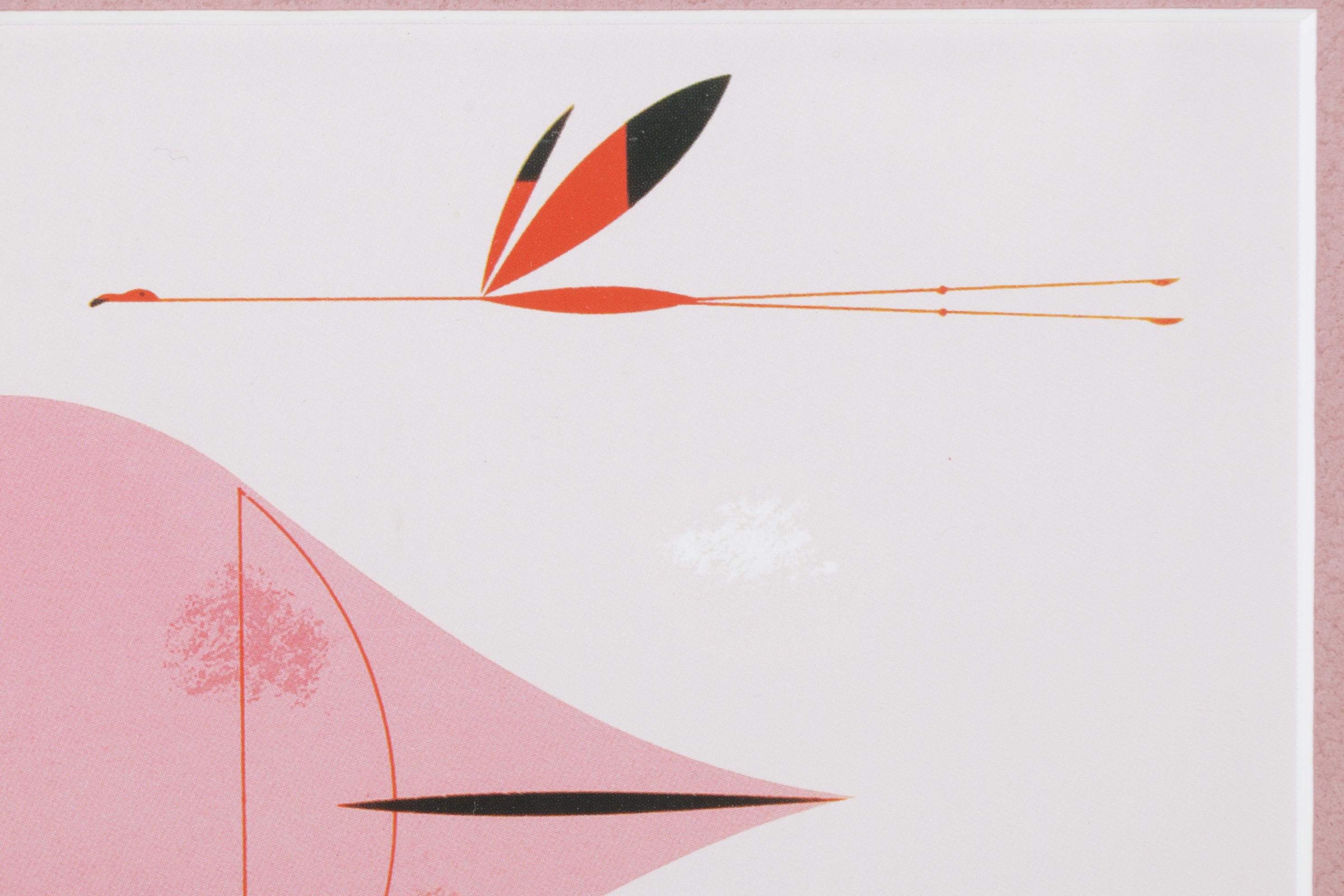 Charley Harper Ford Times Offset Lithograph "Flamingo", 1958