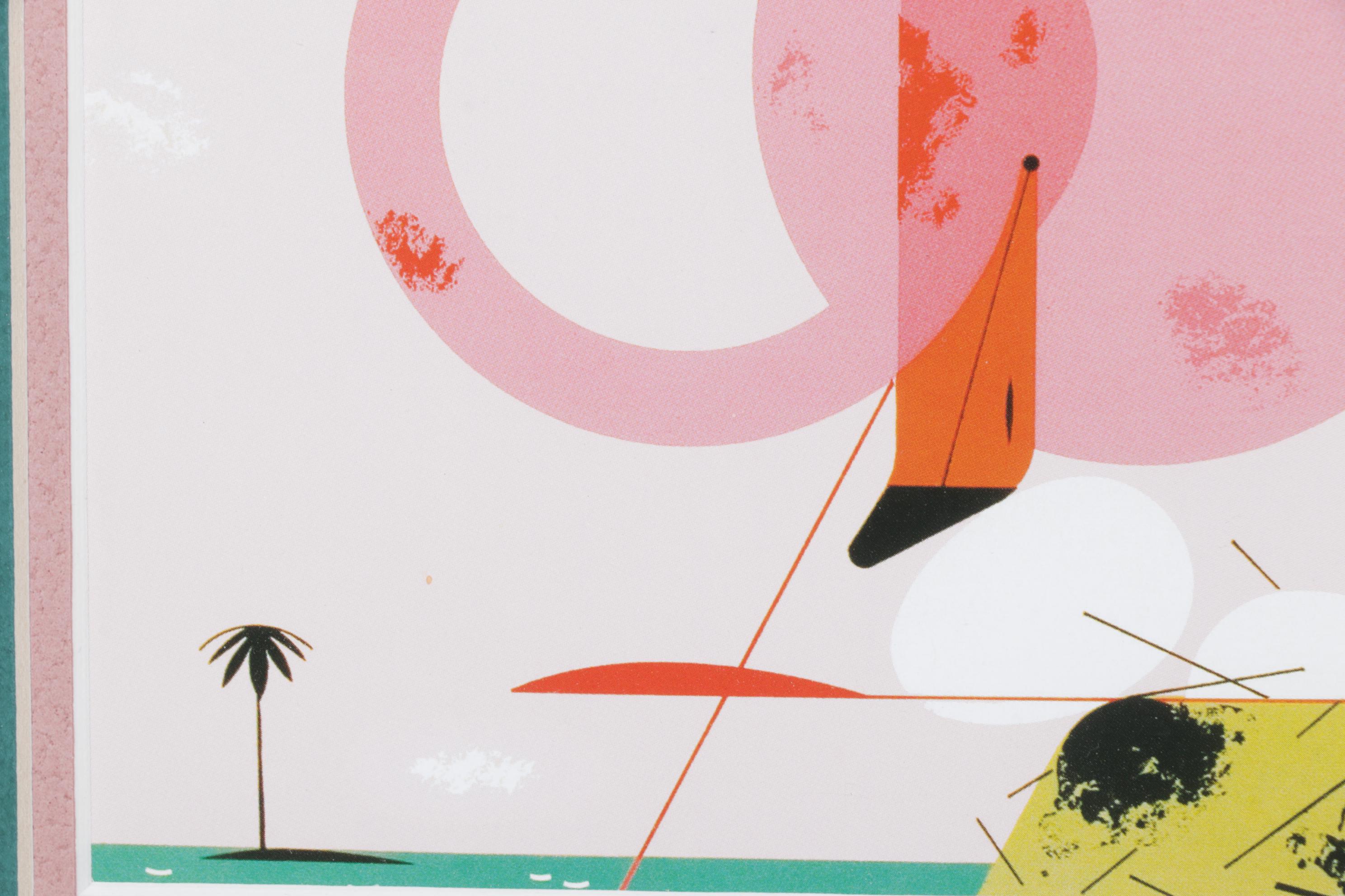 Charley Harper Ford Times Offset Lithograph "Flamingo", 1958