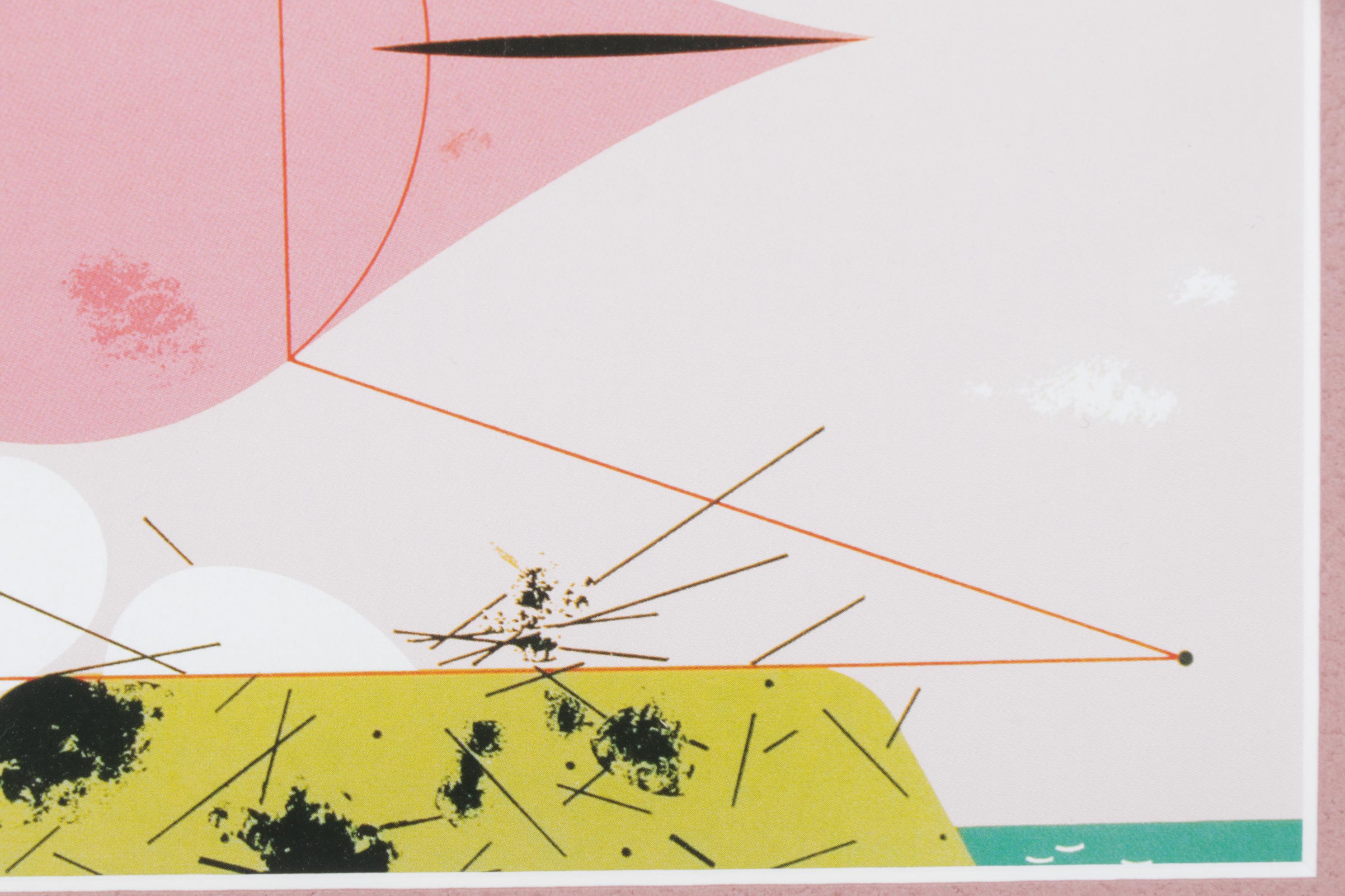 Charley Harper Ford Times Offset Lithograph "Flamingo", 1958