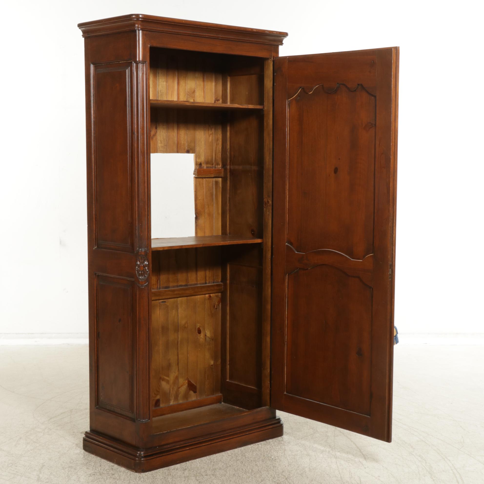 French  Provincial Carved Walnut Armoire, Early 20th Century