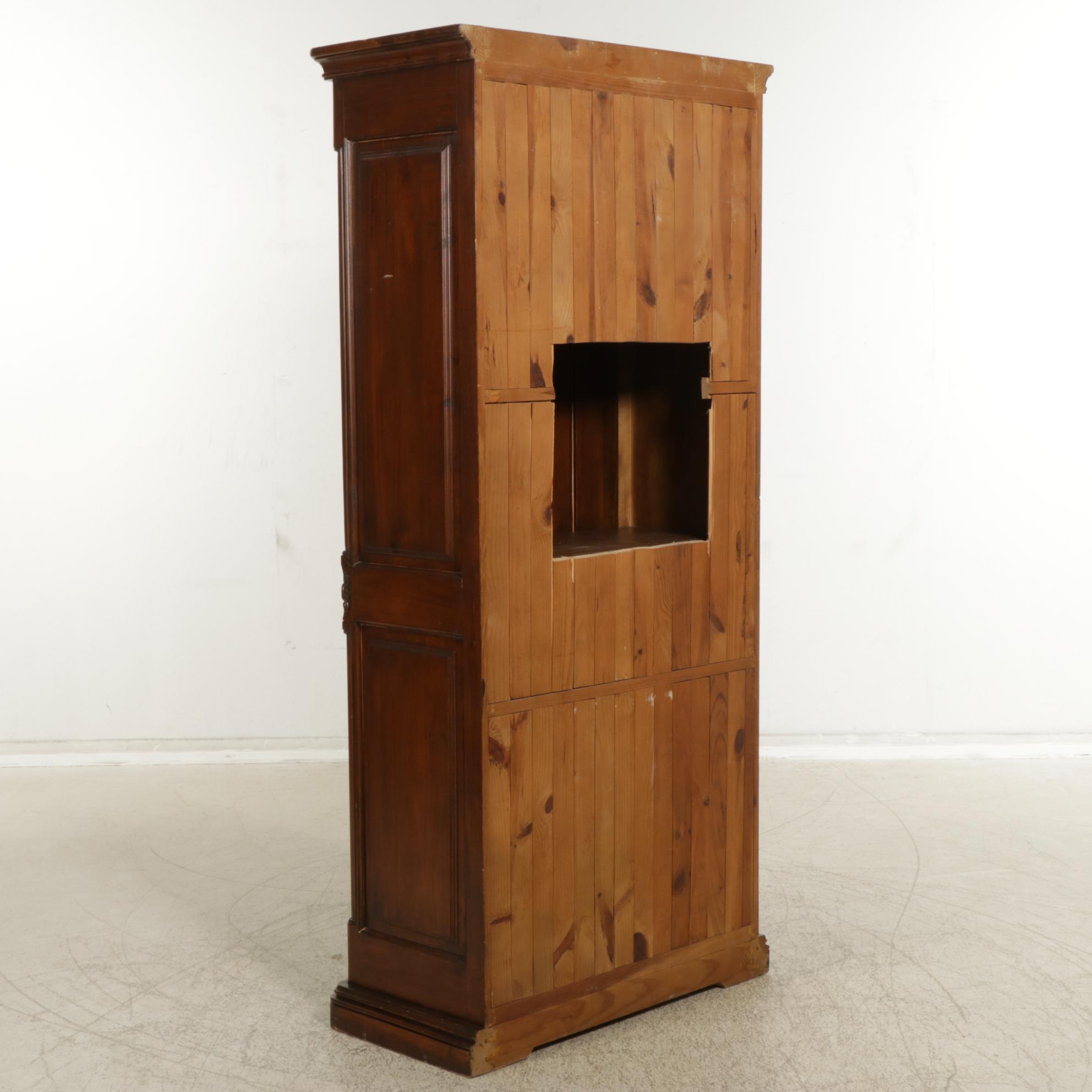 French  Provincial Carved Walnut Armoire, Early 20th Century