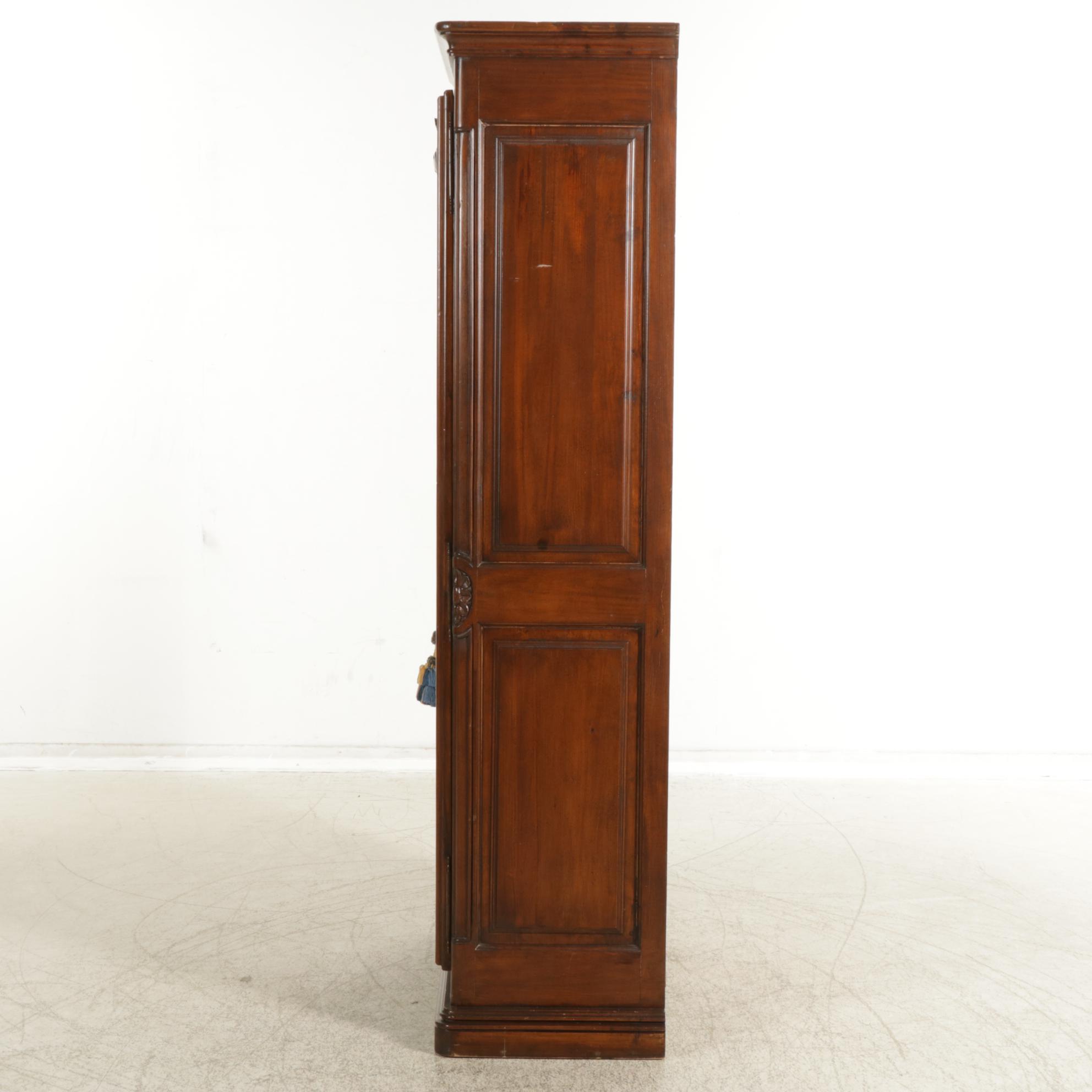 French  Provincial Carved Walnut Armoire, Early 20th Century