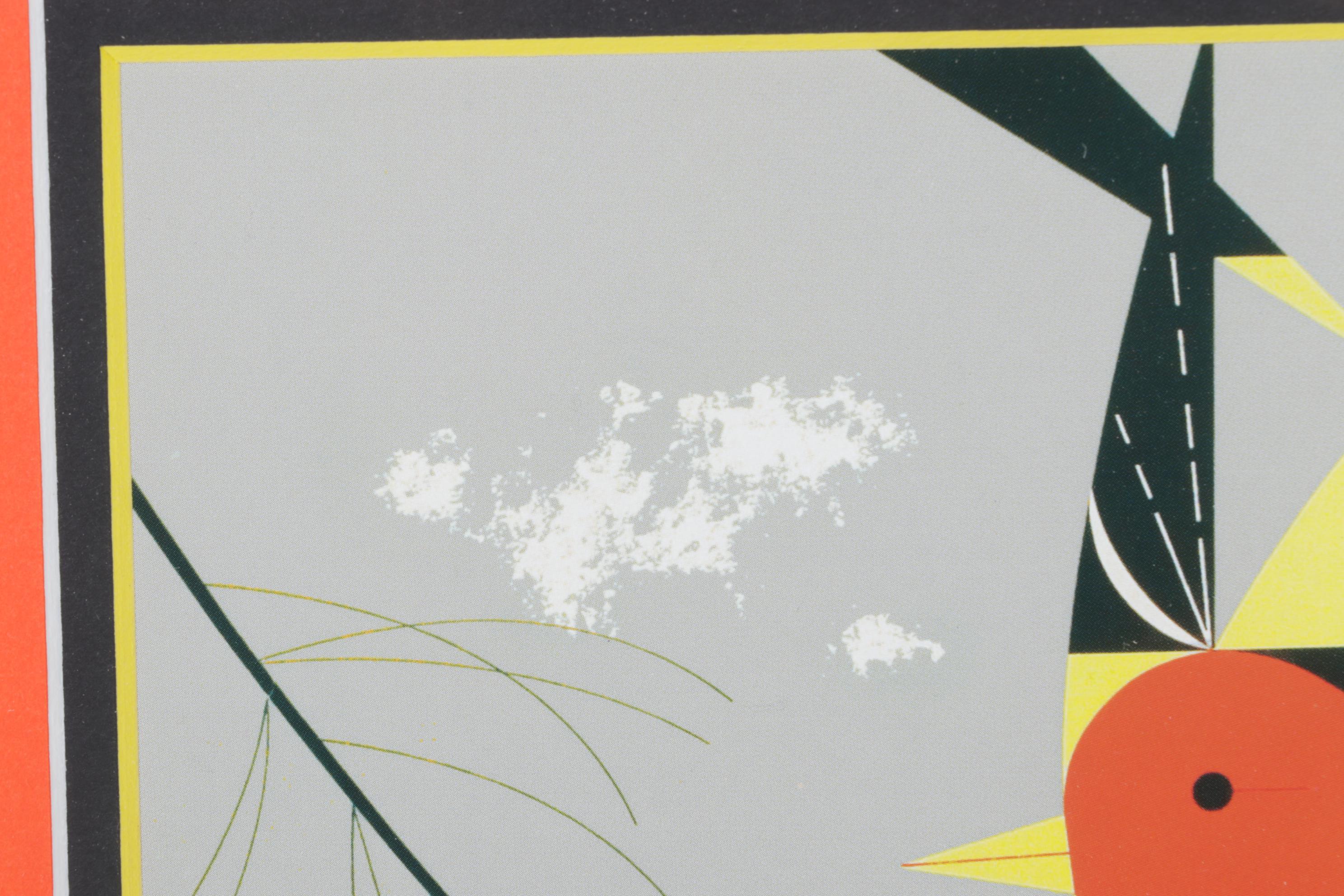 Charley Harper Offset Lithograph "Western Tanager", Mid-20th C.