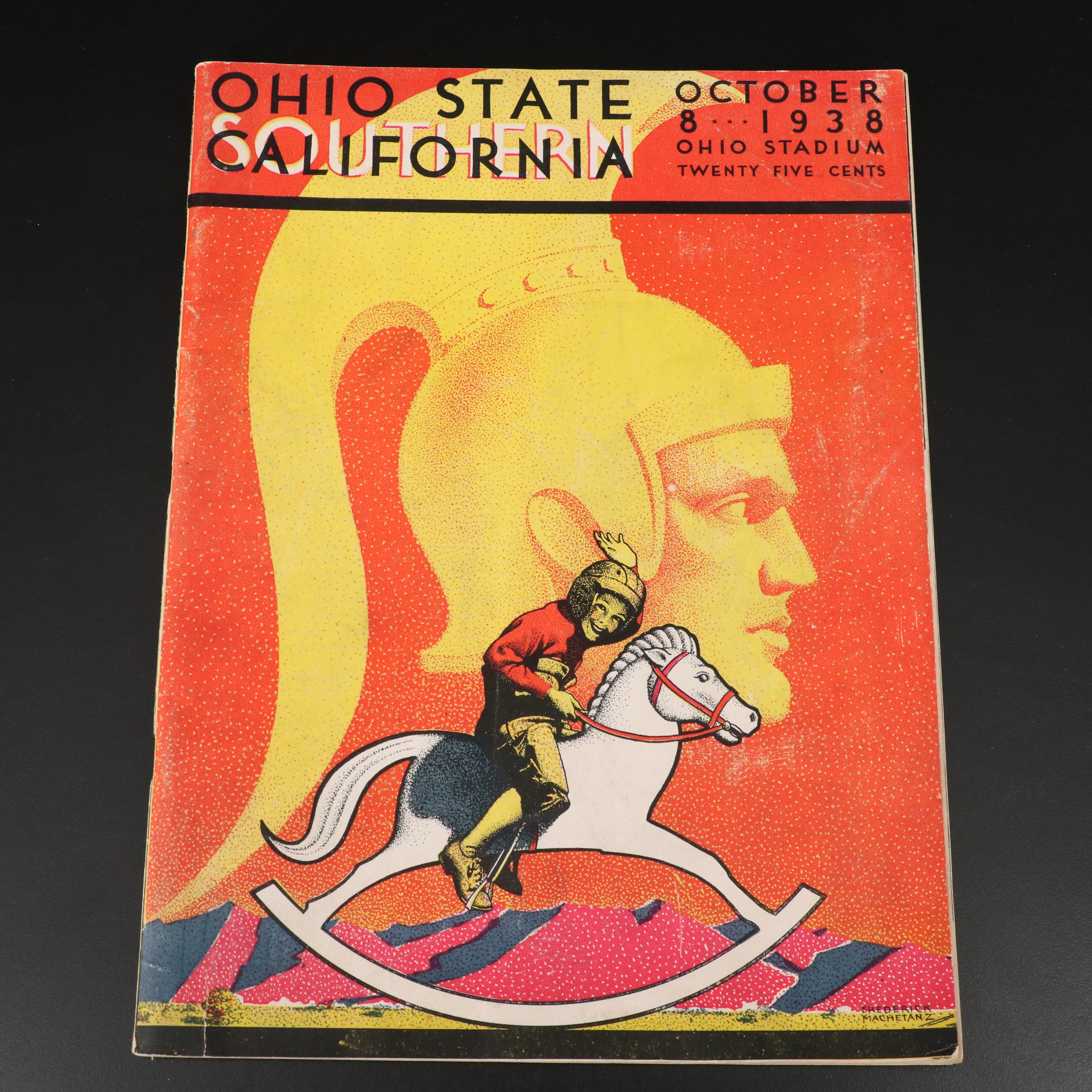 1938 Ohio State vs. Southern California Football Program