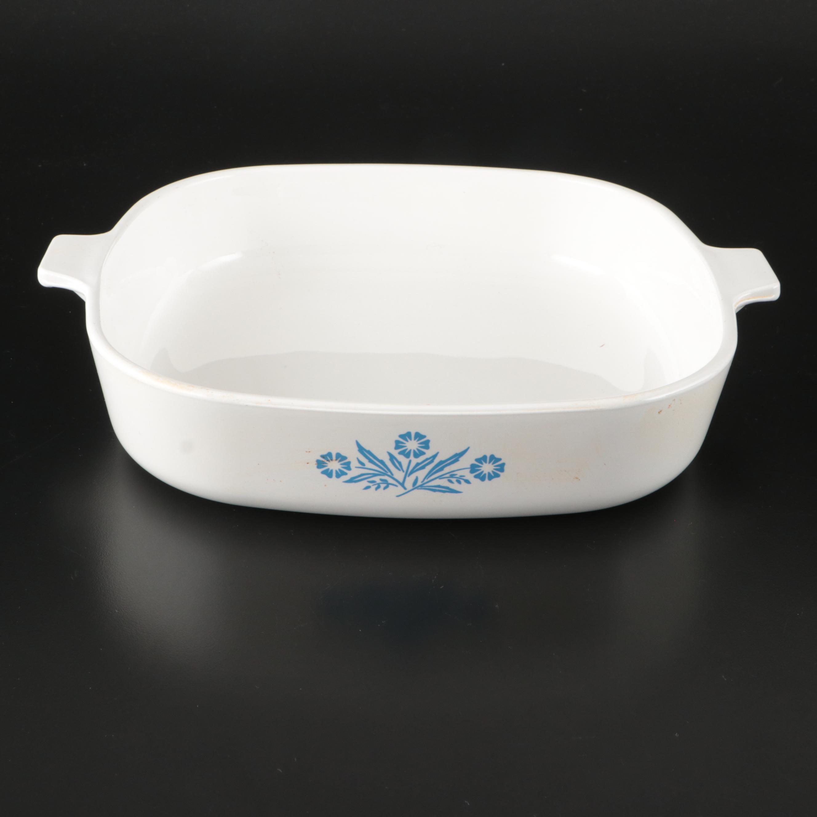 Corning Ware "Cornflower Blue"and "Spice of Life" with Pyrex Milk Glass Bakeware