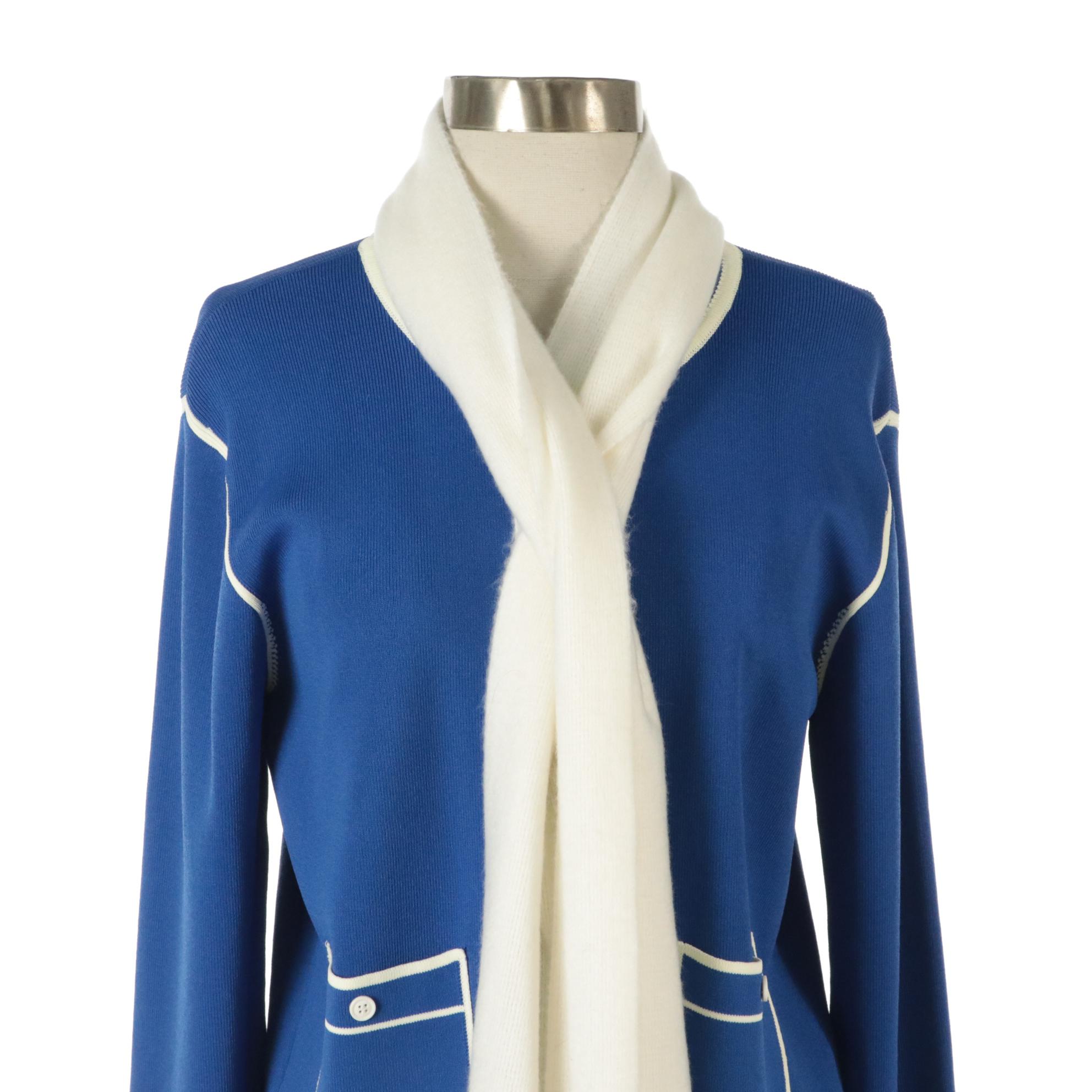 Vilagallo Button-Front Jacket, 0039 Italy Printed Cotton Shirt Dress, and Scarf