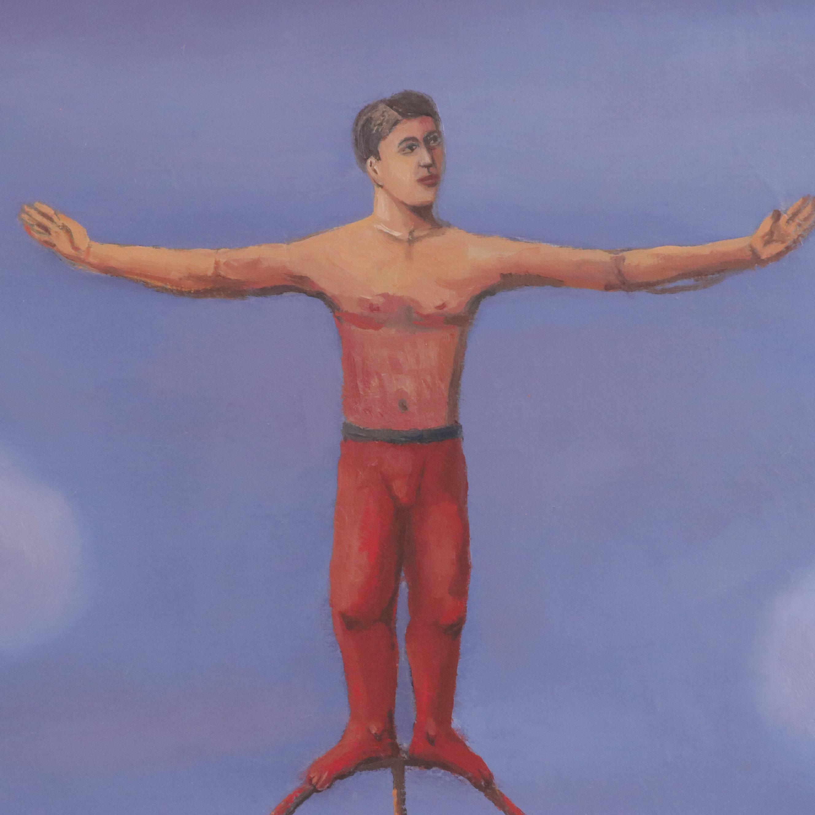 Charles Keiger Surreal Style Oil Painting "The Balance II," 2002