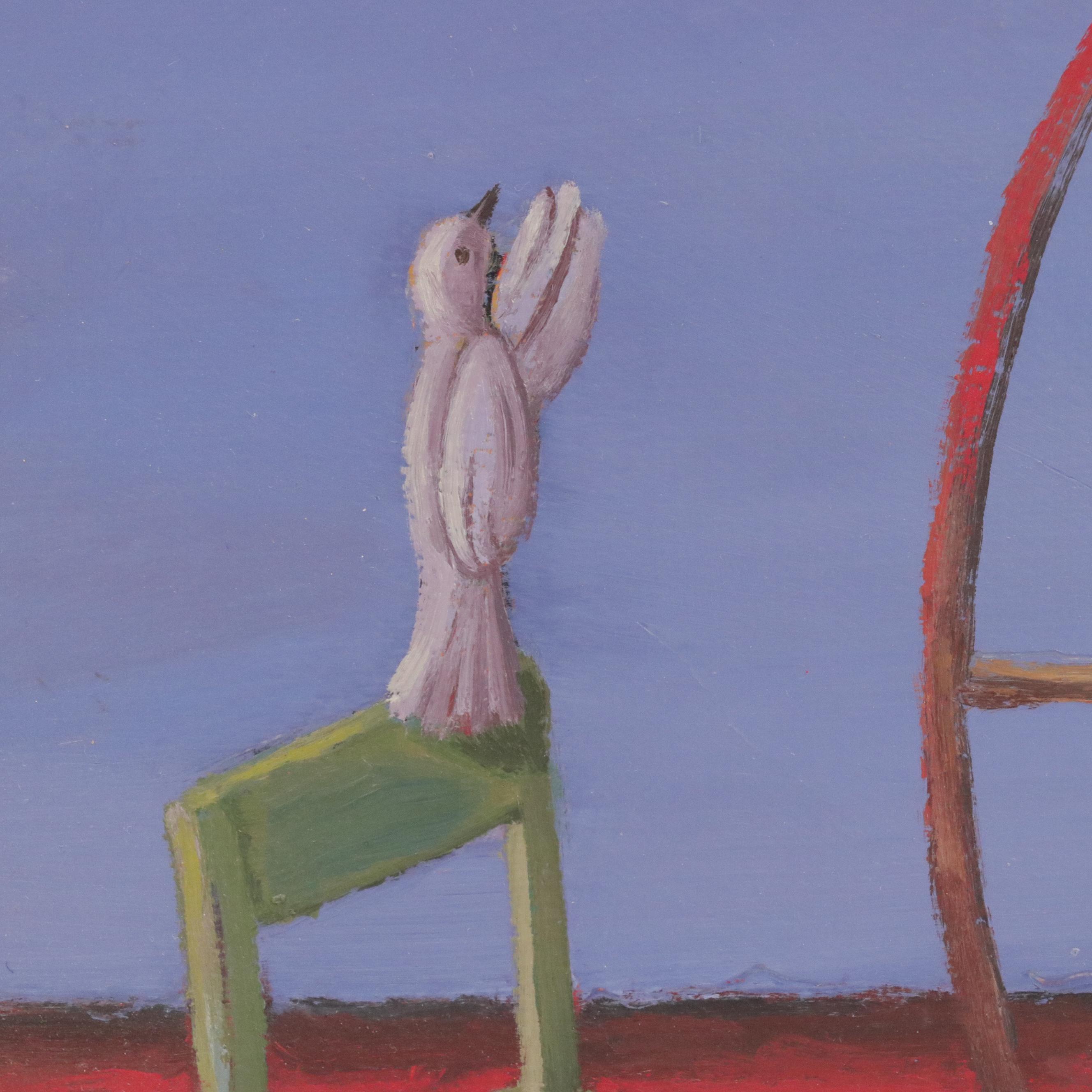 Charles Keiger Surreal Style Oil Painting "The Balance II," 2002