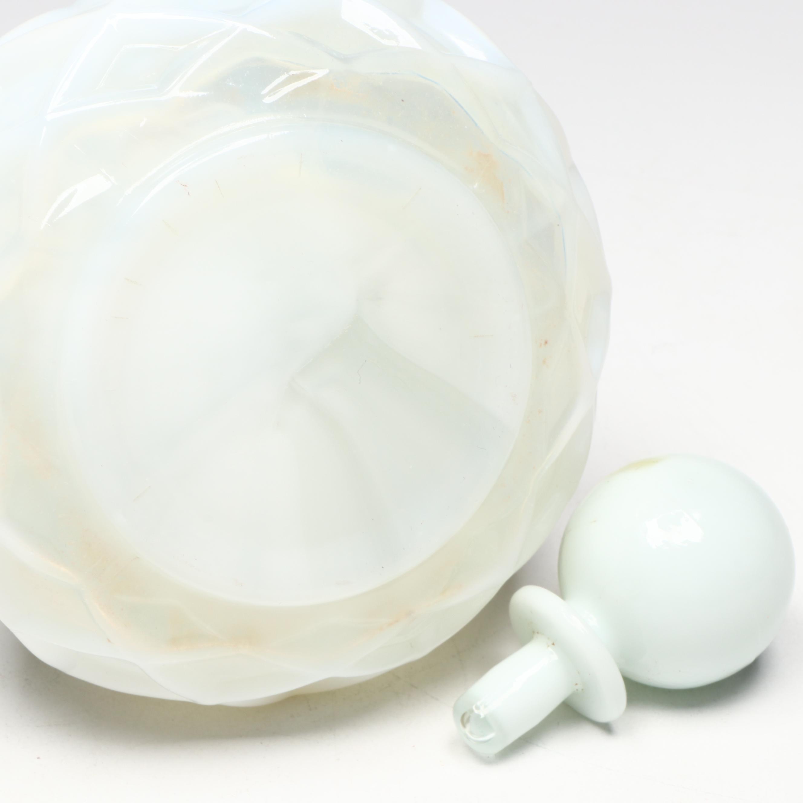 Bohemian Peachblow Vase, Italian Satin Glass & Rigaree Ewer, More