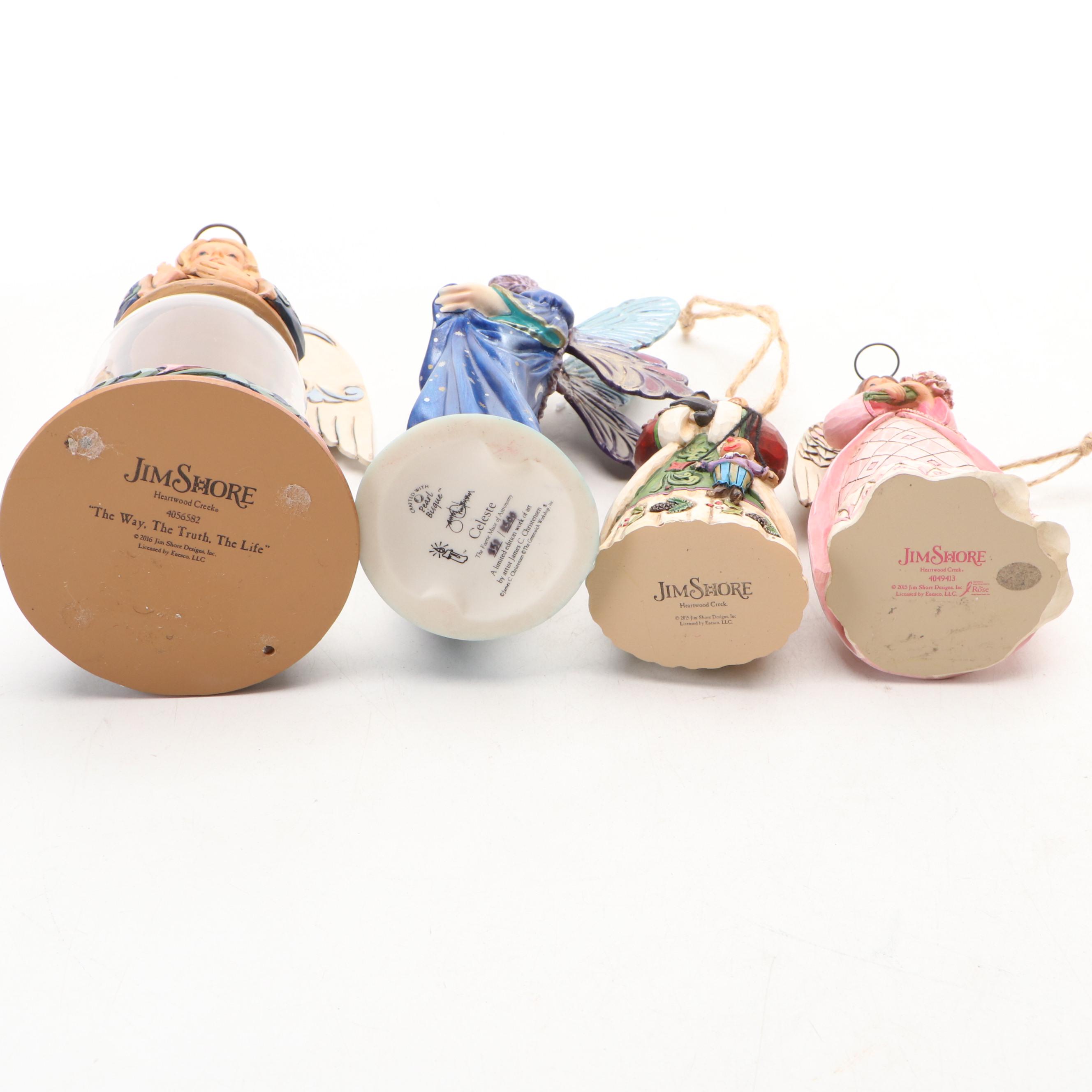 Jim Shore Resin Figurines with Christmas Angels and Wise Men