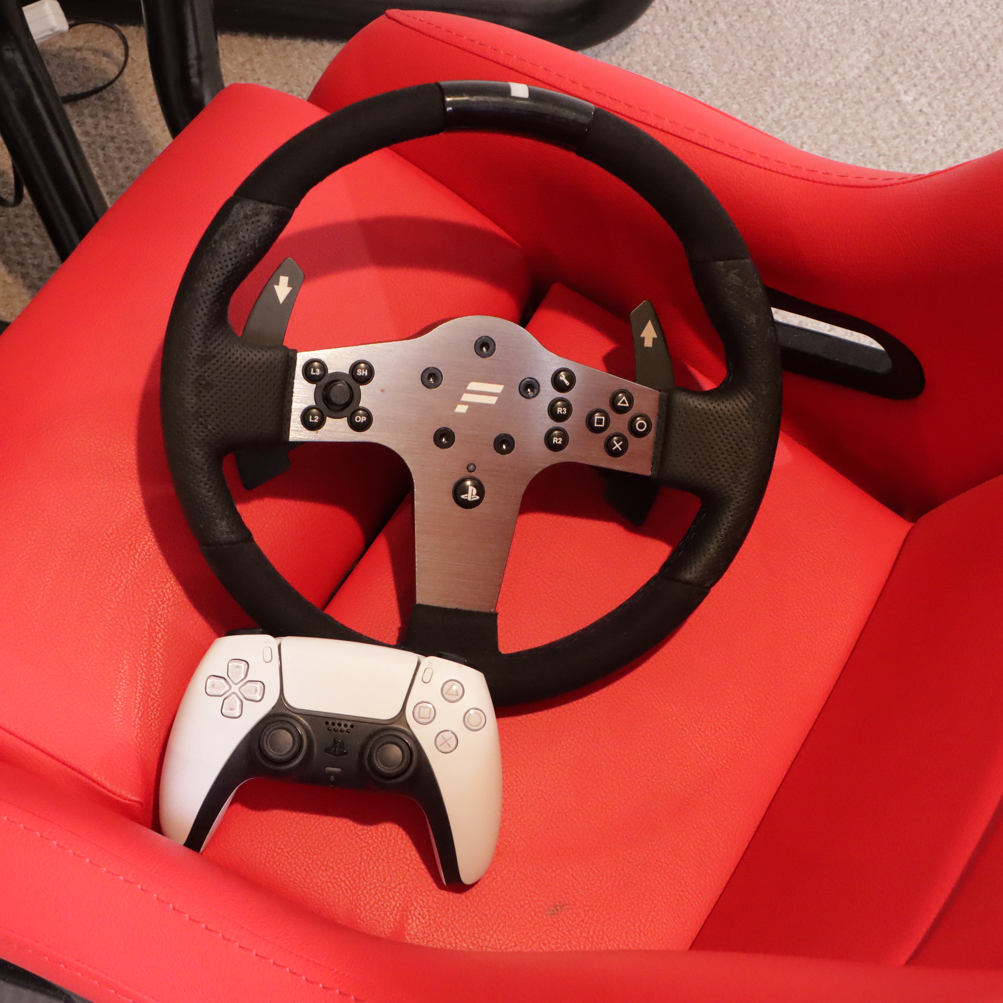 Formula 1 Racing Setup with PlayStation 5, RSeat RS1 and Fanatec CSL Elite Wheel