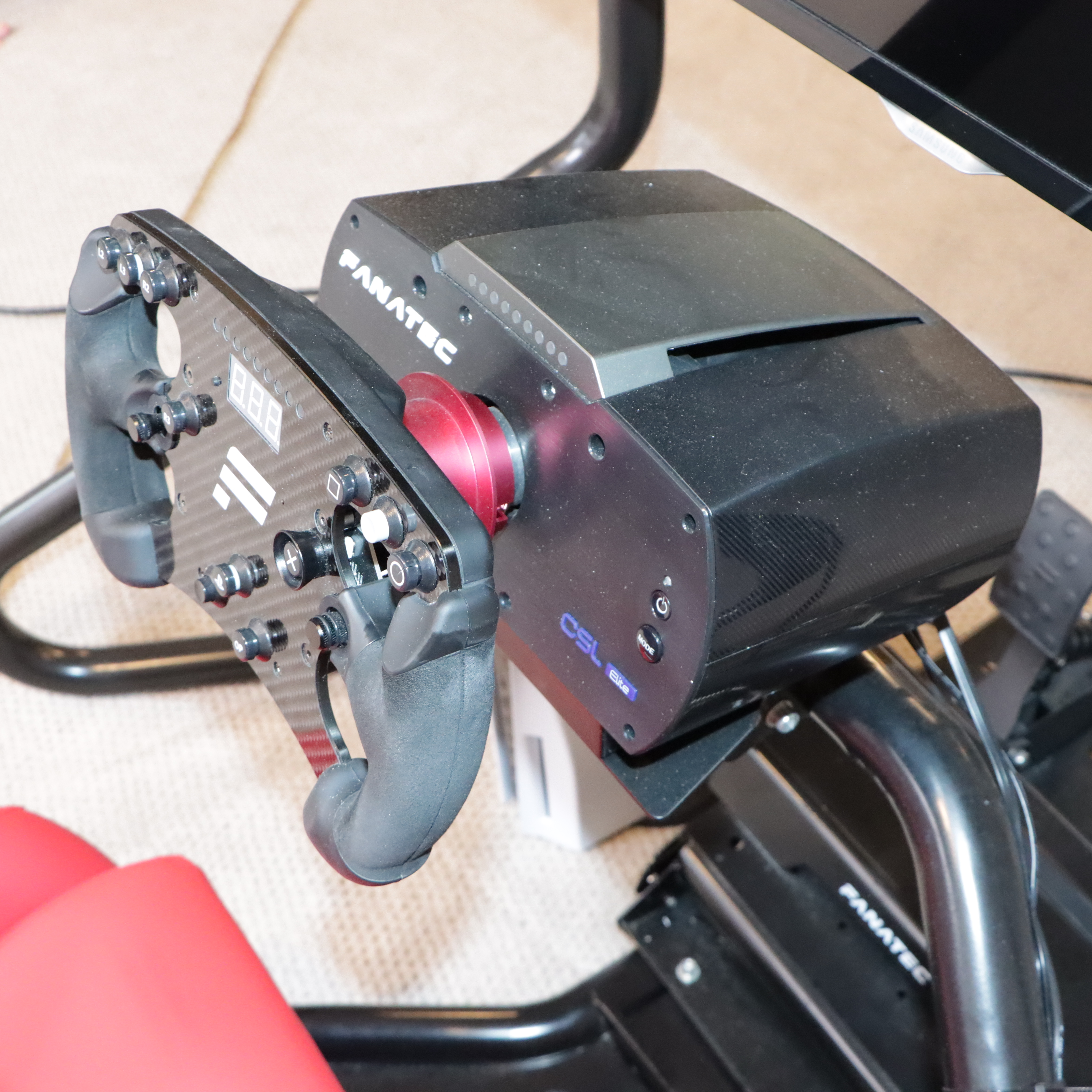 Formula 1 Racing Setup with PlayStation 5, RSeat RS1 and Fanatec CSL Elite Wheel