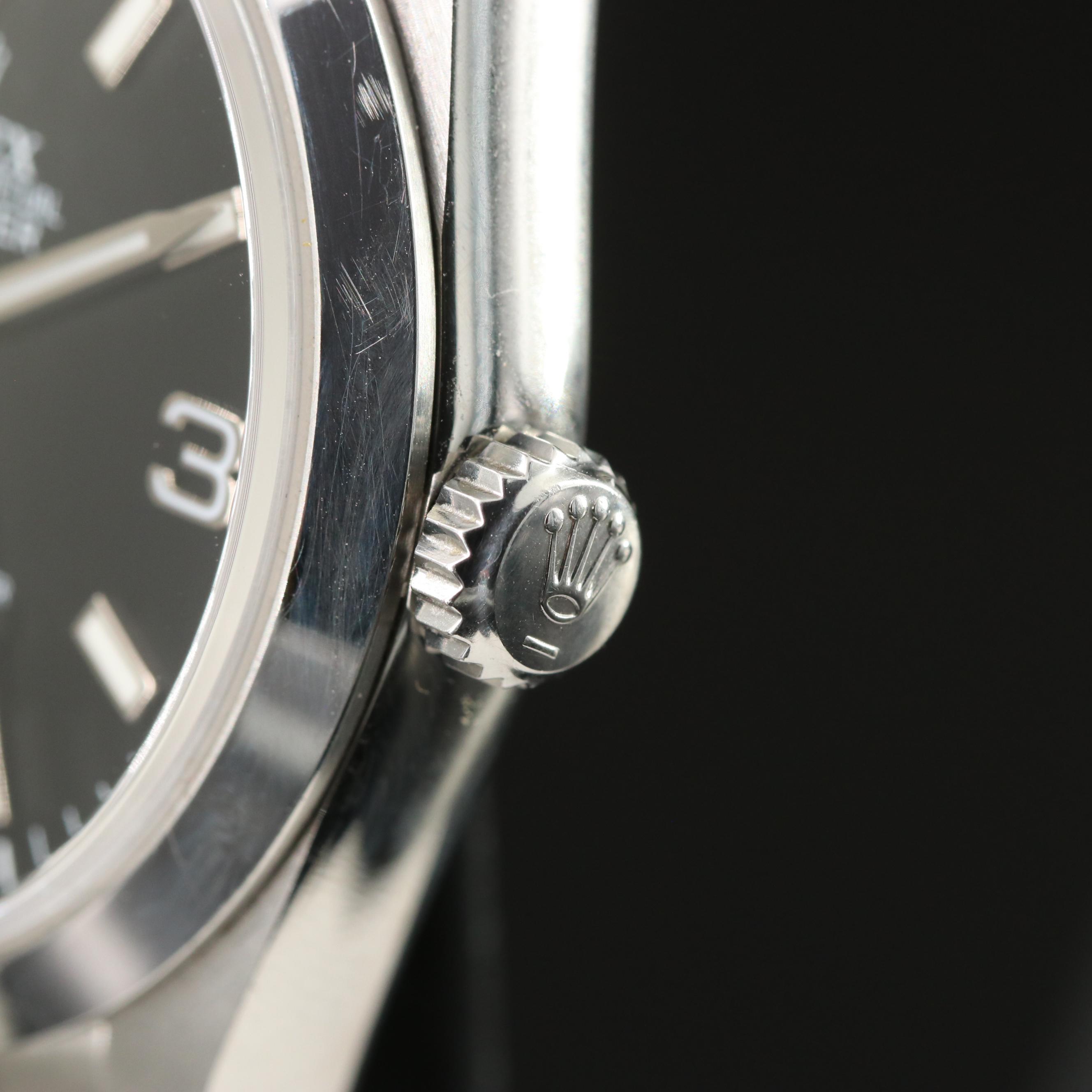 2004 Rolex Black Dial Stainless Steel Explorer Watch