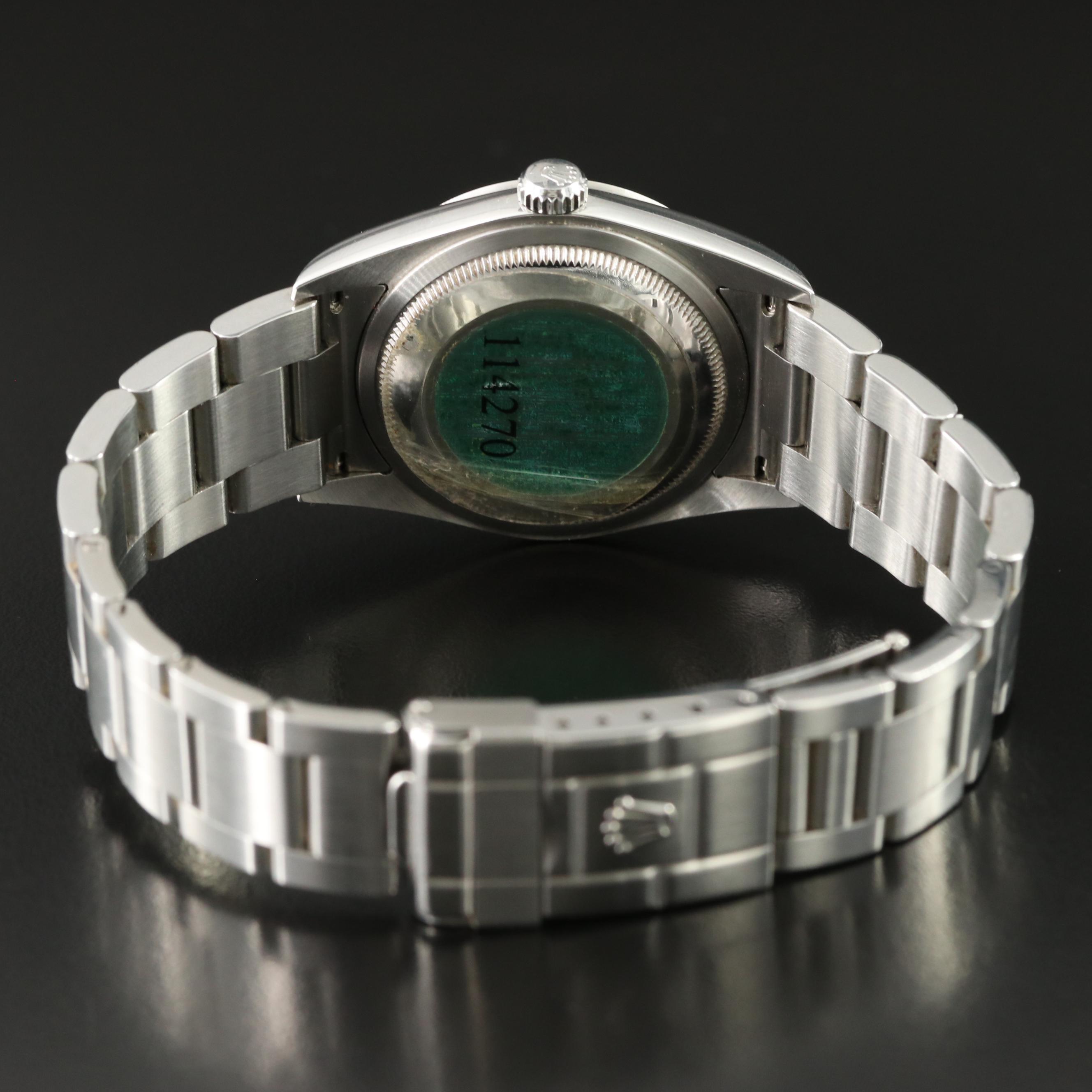 2004 Rolex Black Dial Stainless Steel Explorer Watch