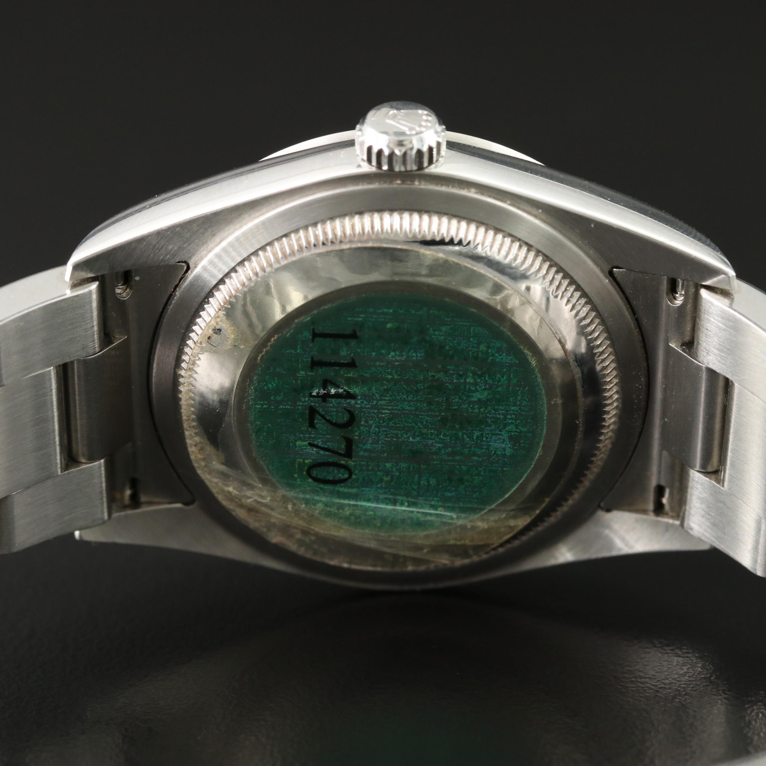 2004 Rolex Black Dial Stainless Steel Explorer Watch