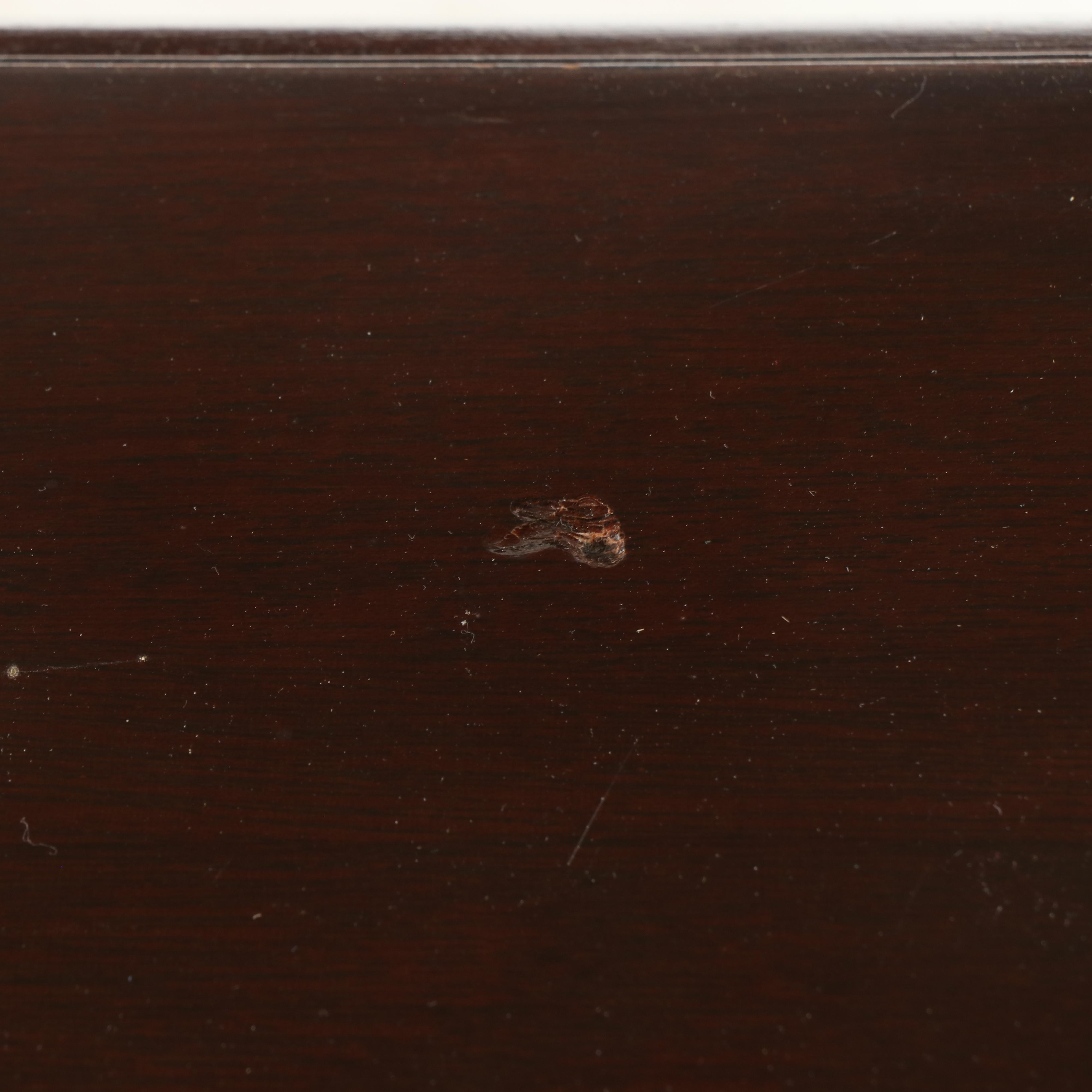 Pair of Link-Taylor Chippendale Style Mahogany Five-Drawer Bedside Chests