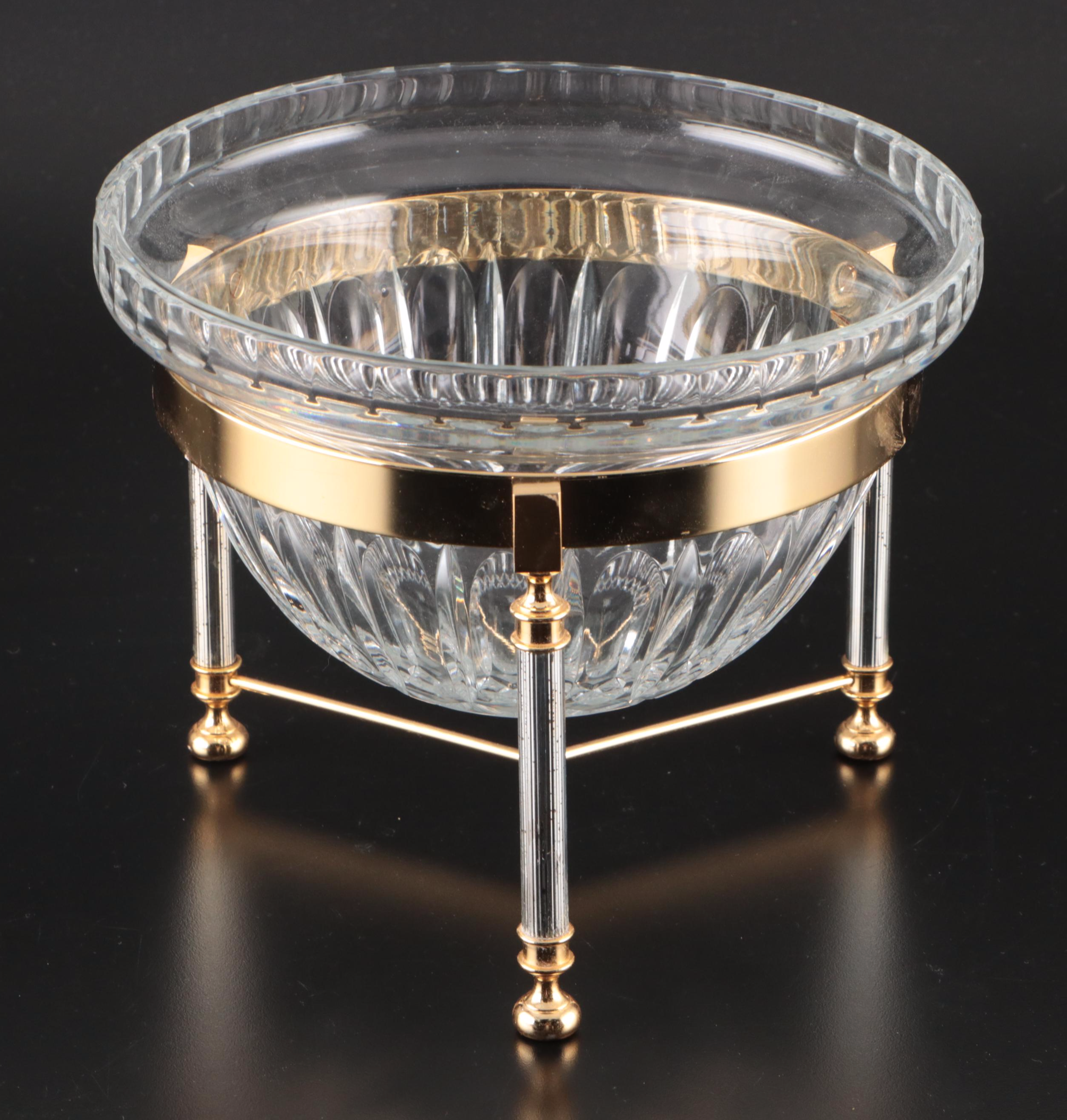 Design Guild Crystal Ice and Champagne Buckets with Metal Stands
