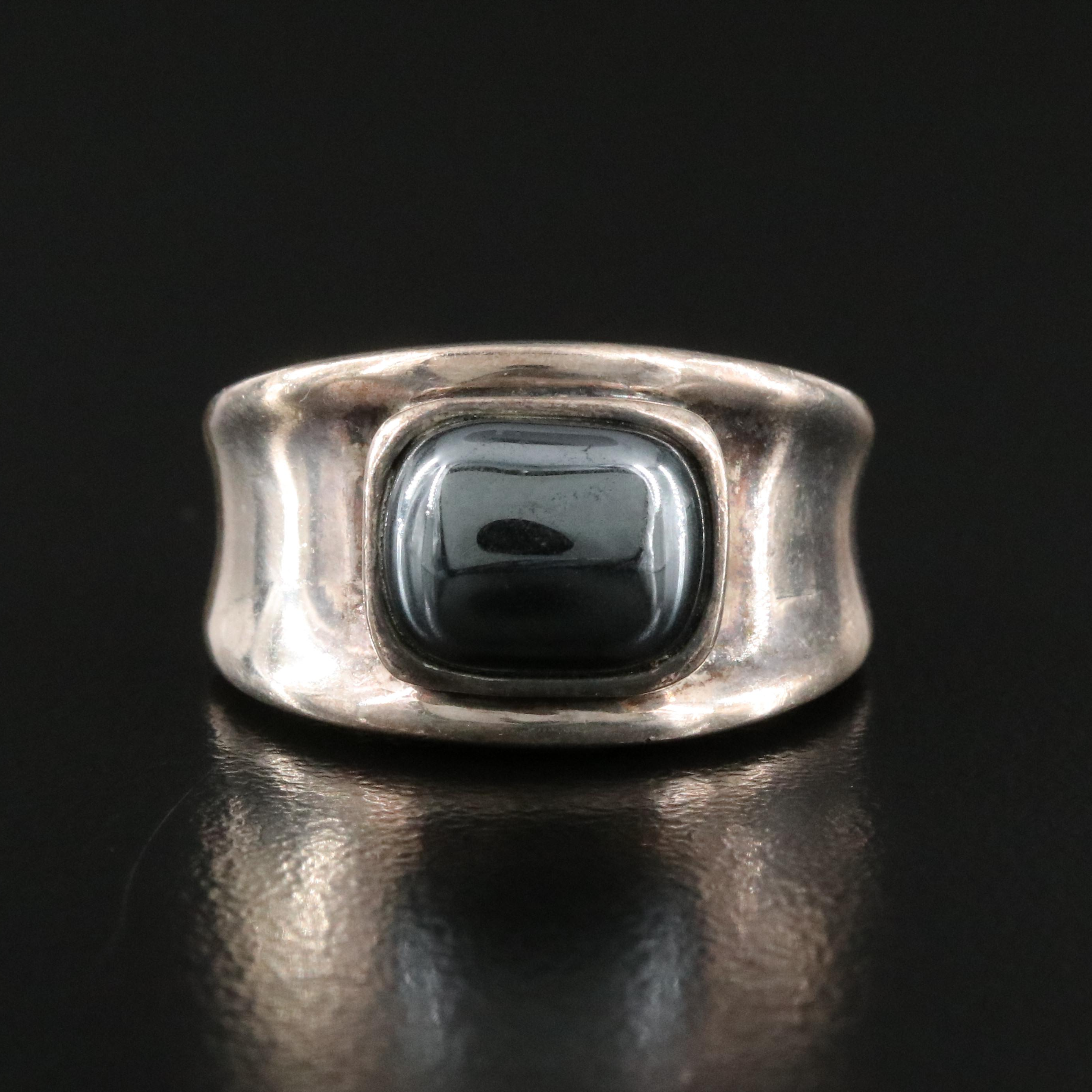 Sterling Hematite Ring