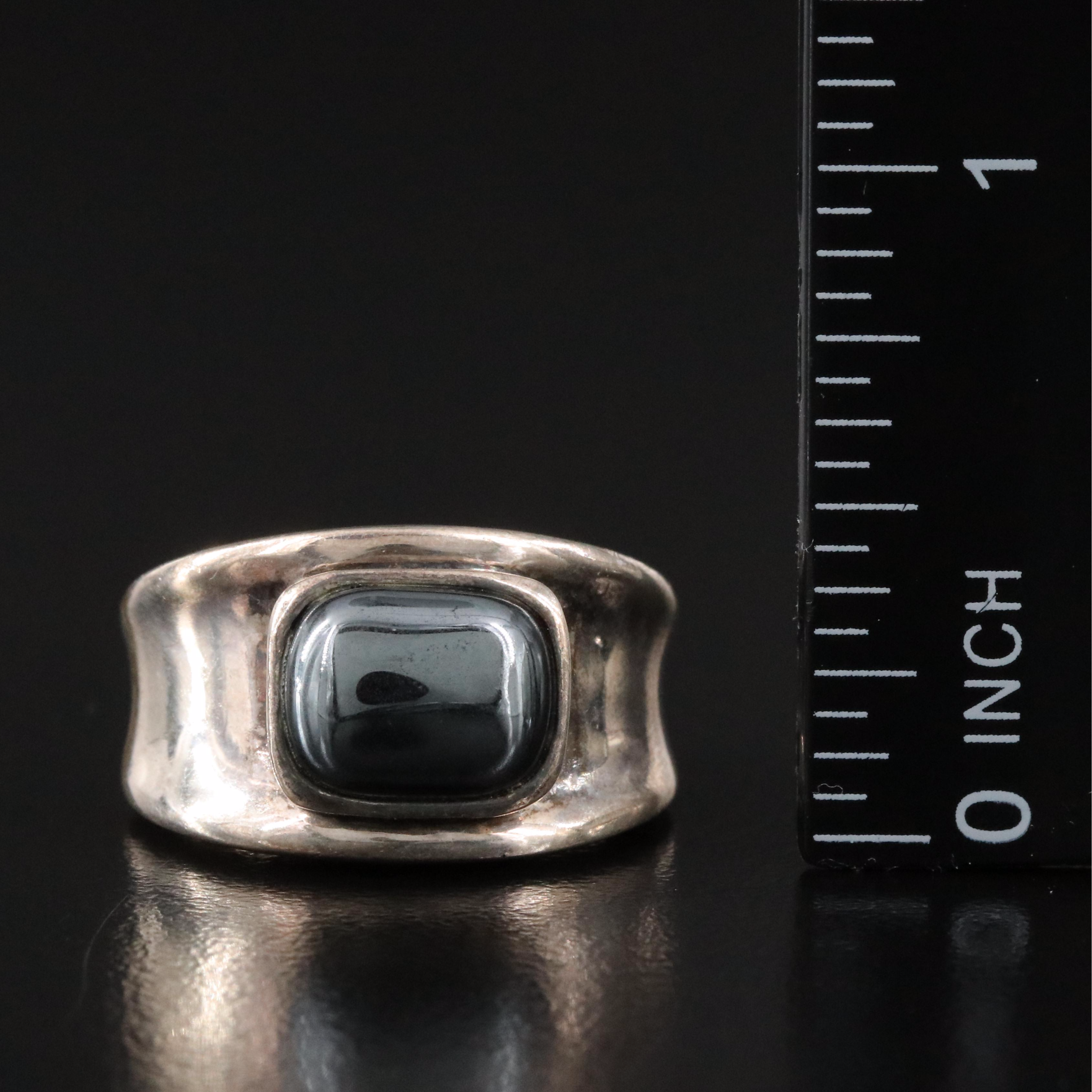 Sterling Hematite Ring