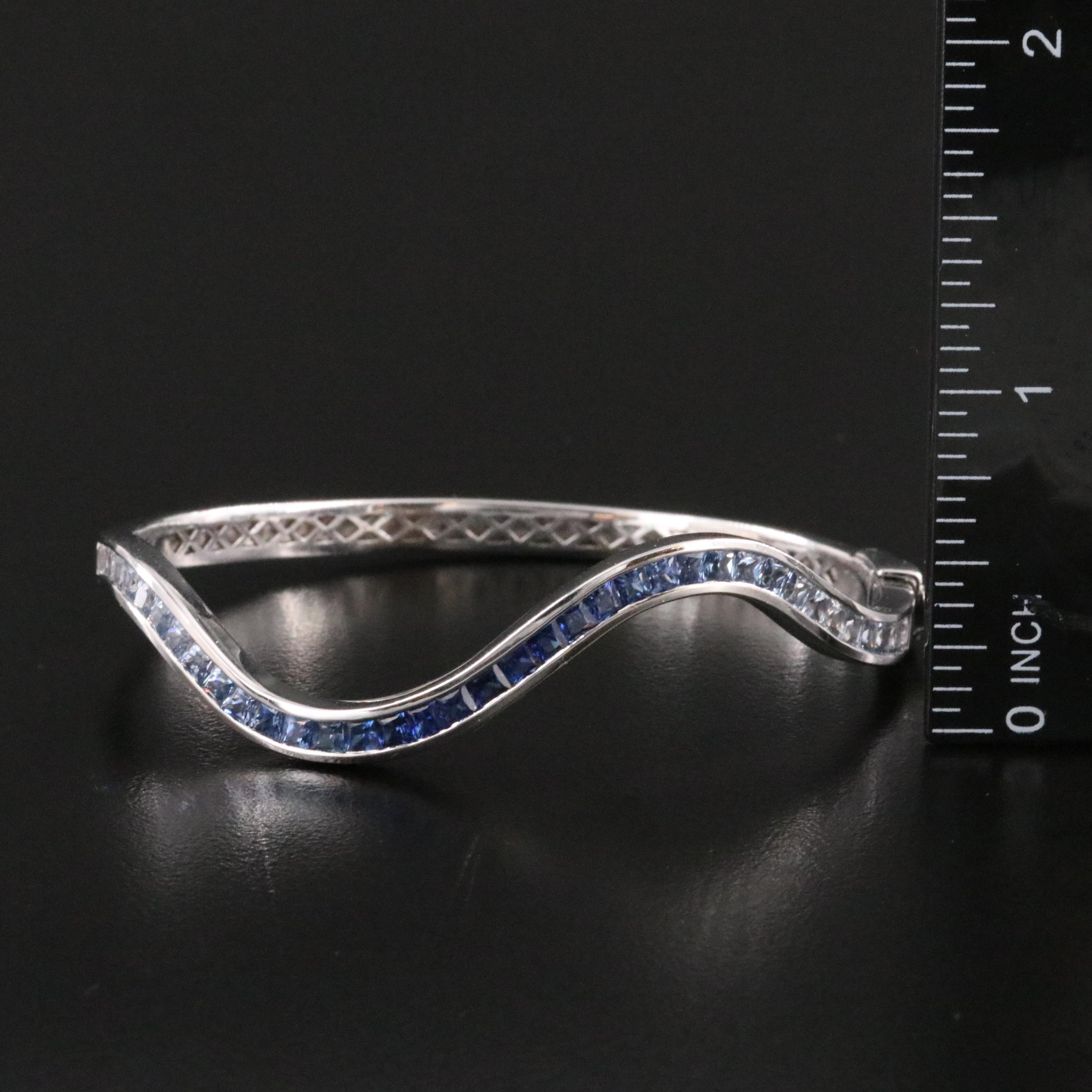 18K Sapphire Ombré Wave Bracelet