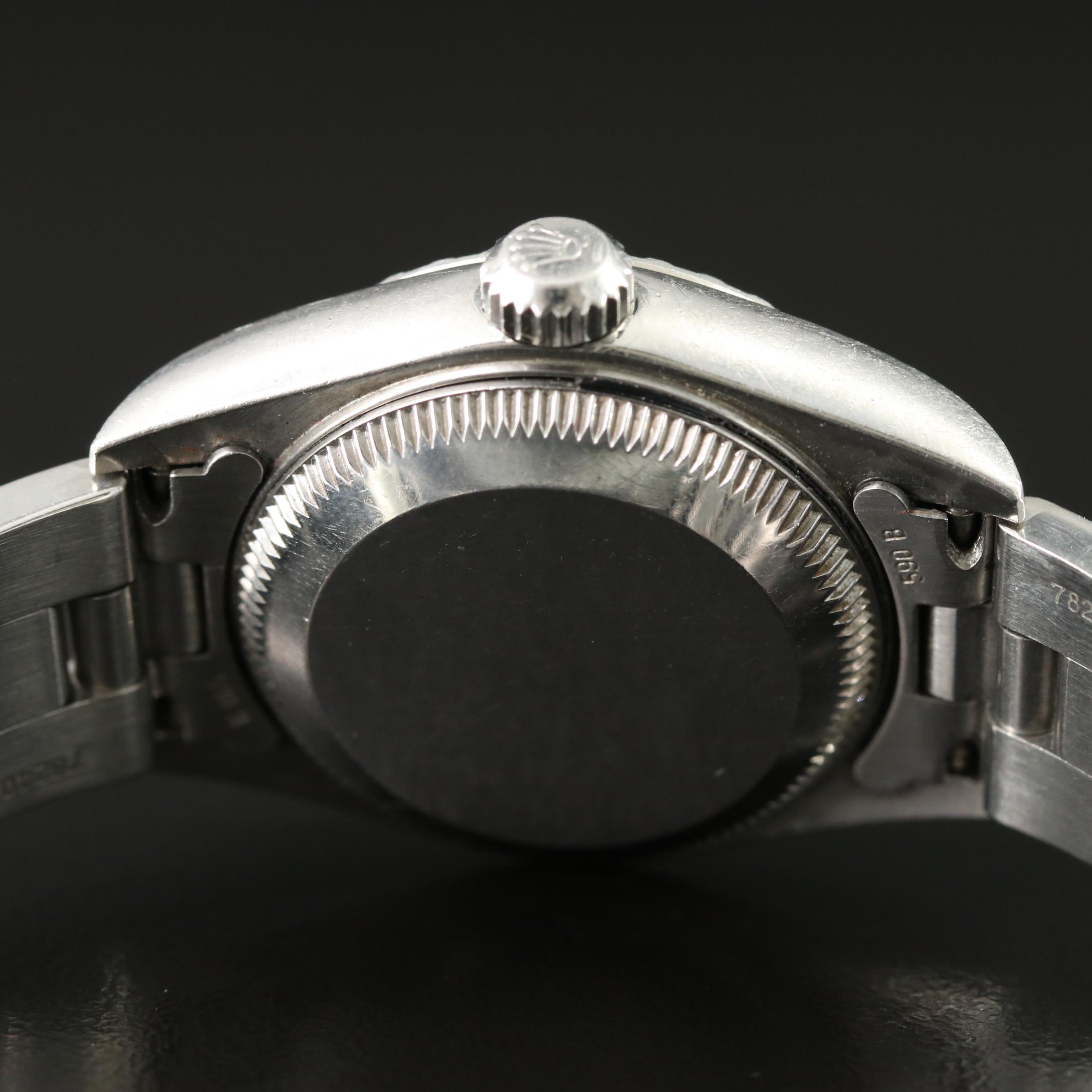 2001 Rolex Oyster Perpetual Blue Dial Steel Date Watch