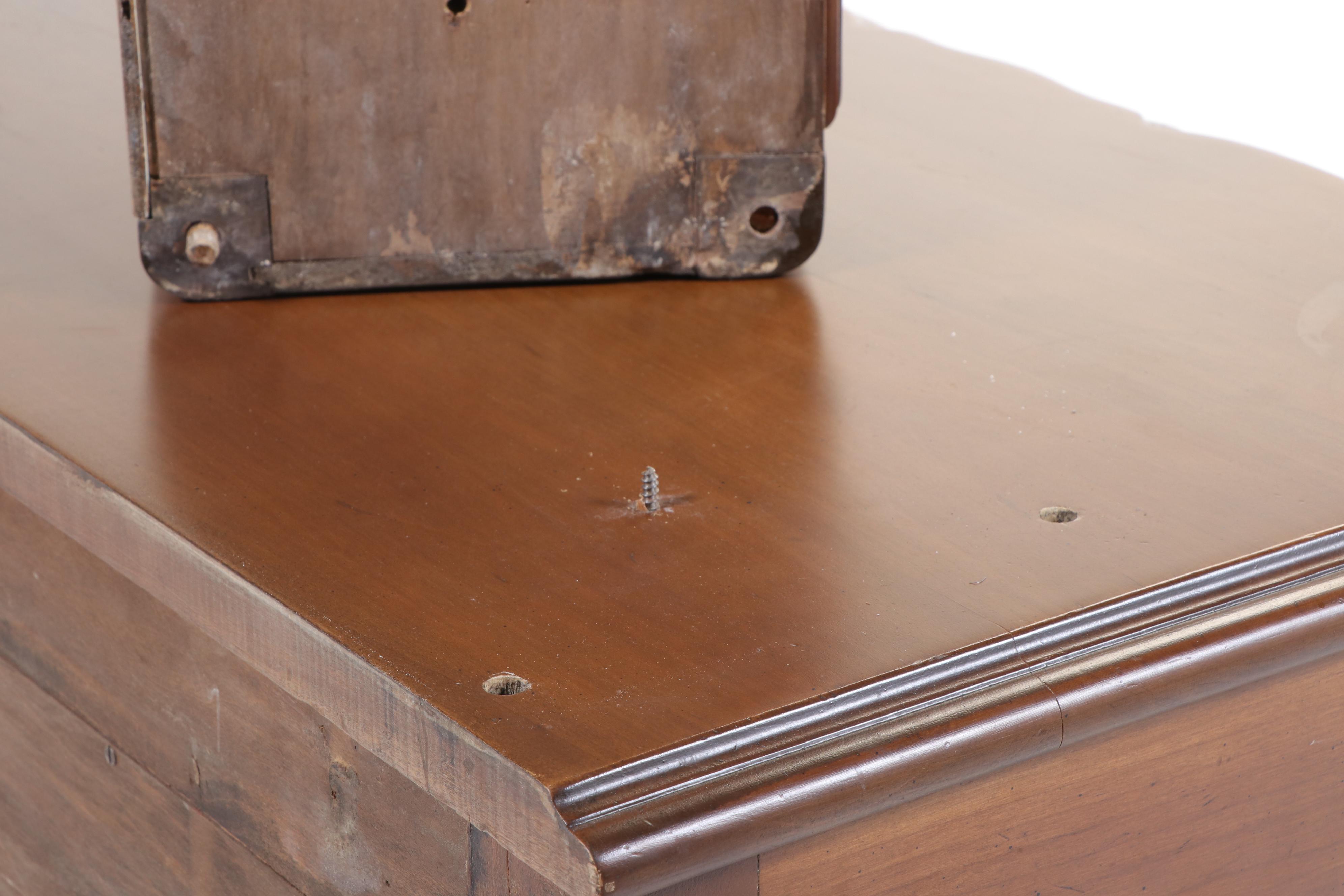 Louis XV Style Cherrywood Serpentine-Front Secrétaire Commode, 20th Century