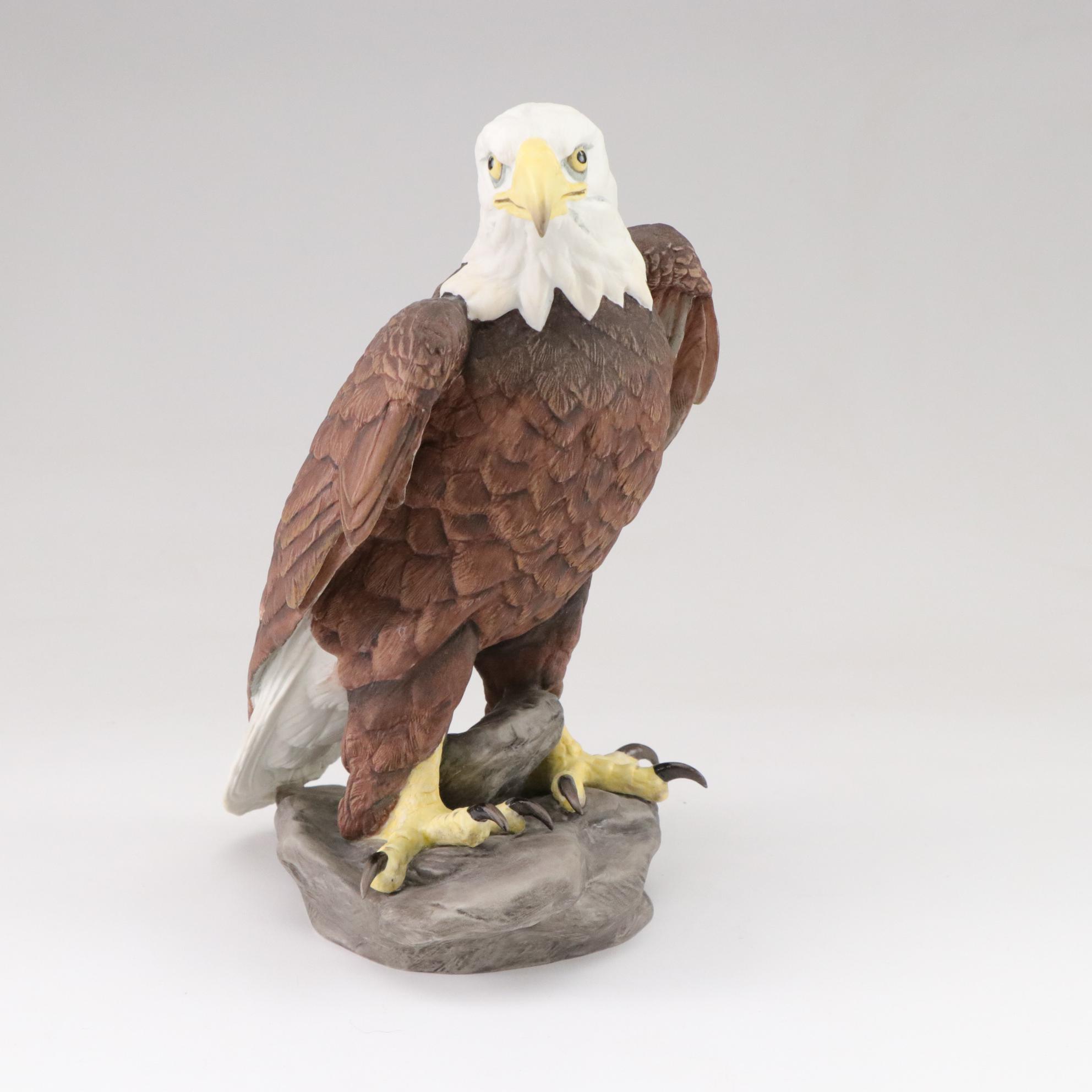 Porcelain Bald Eagle Sculpture by Edward Marshall Boehm