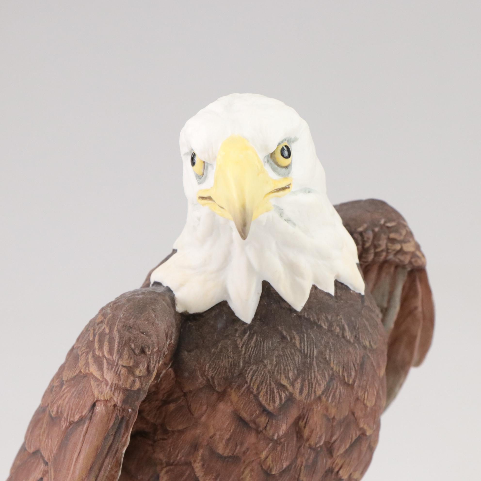 Porcelain Bald Eagle Sculpture by Edward Marshall Boehm