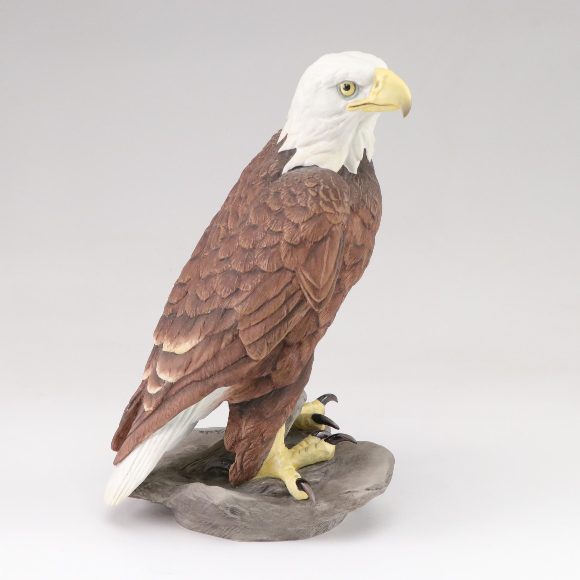 Porcelain Bald Eagle Sculpture by Edward Marshall Boehm