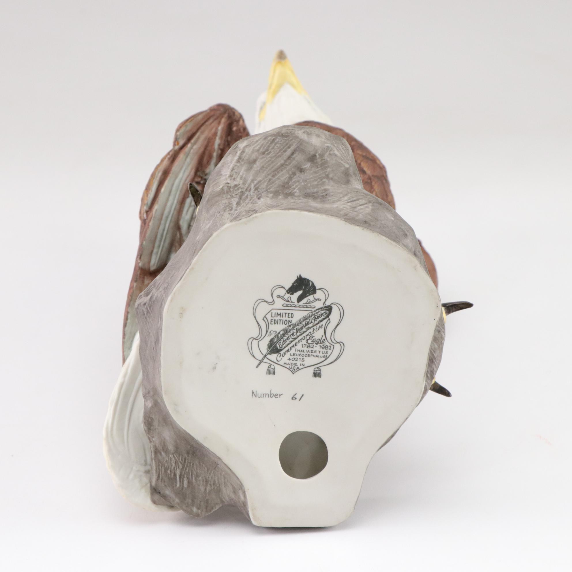 Porcelain Bald Eagle Sculpture by Edward Marshall Boehm