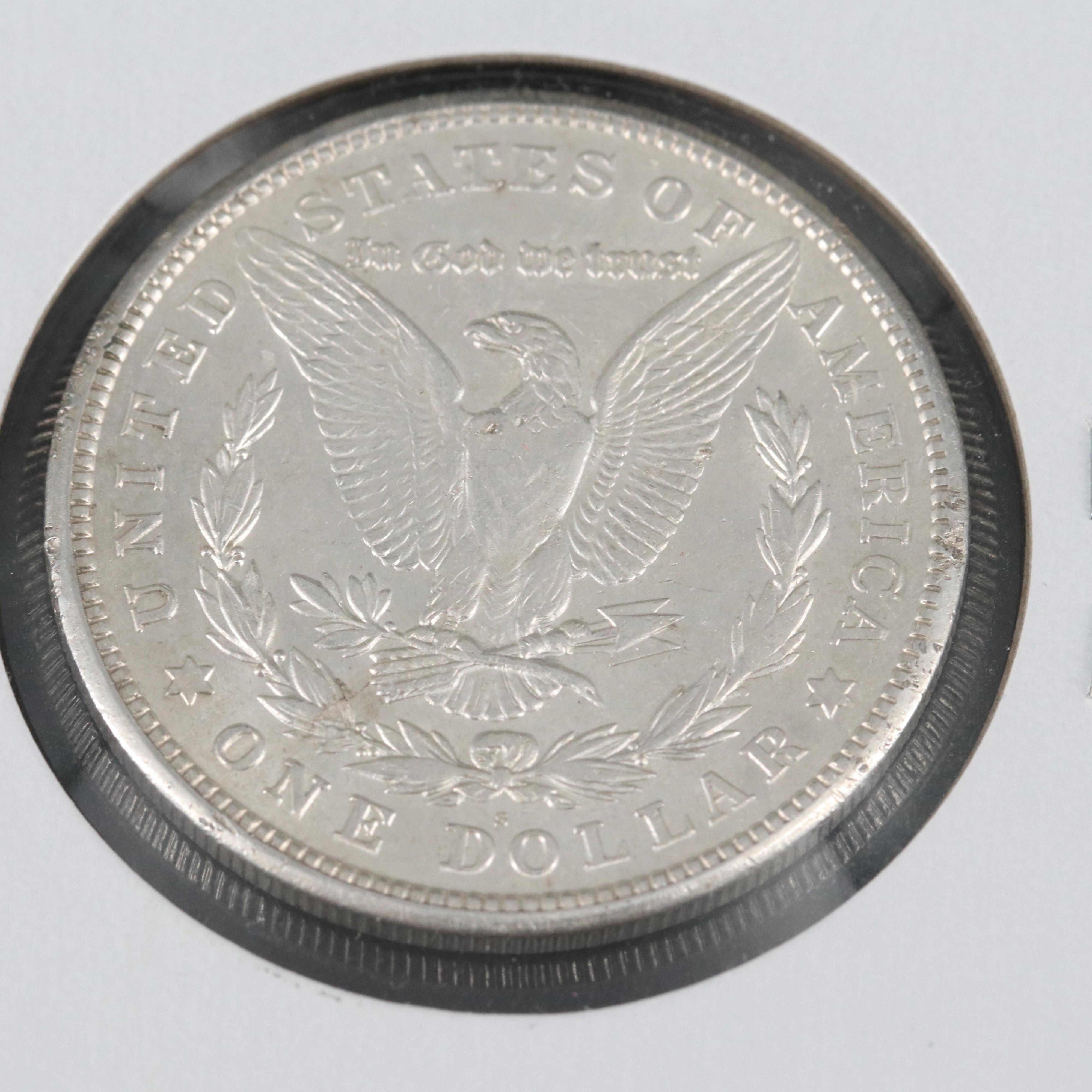 Two 1921-S Morgan Silver Dollars
