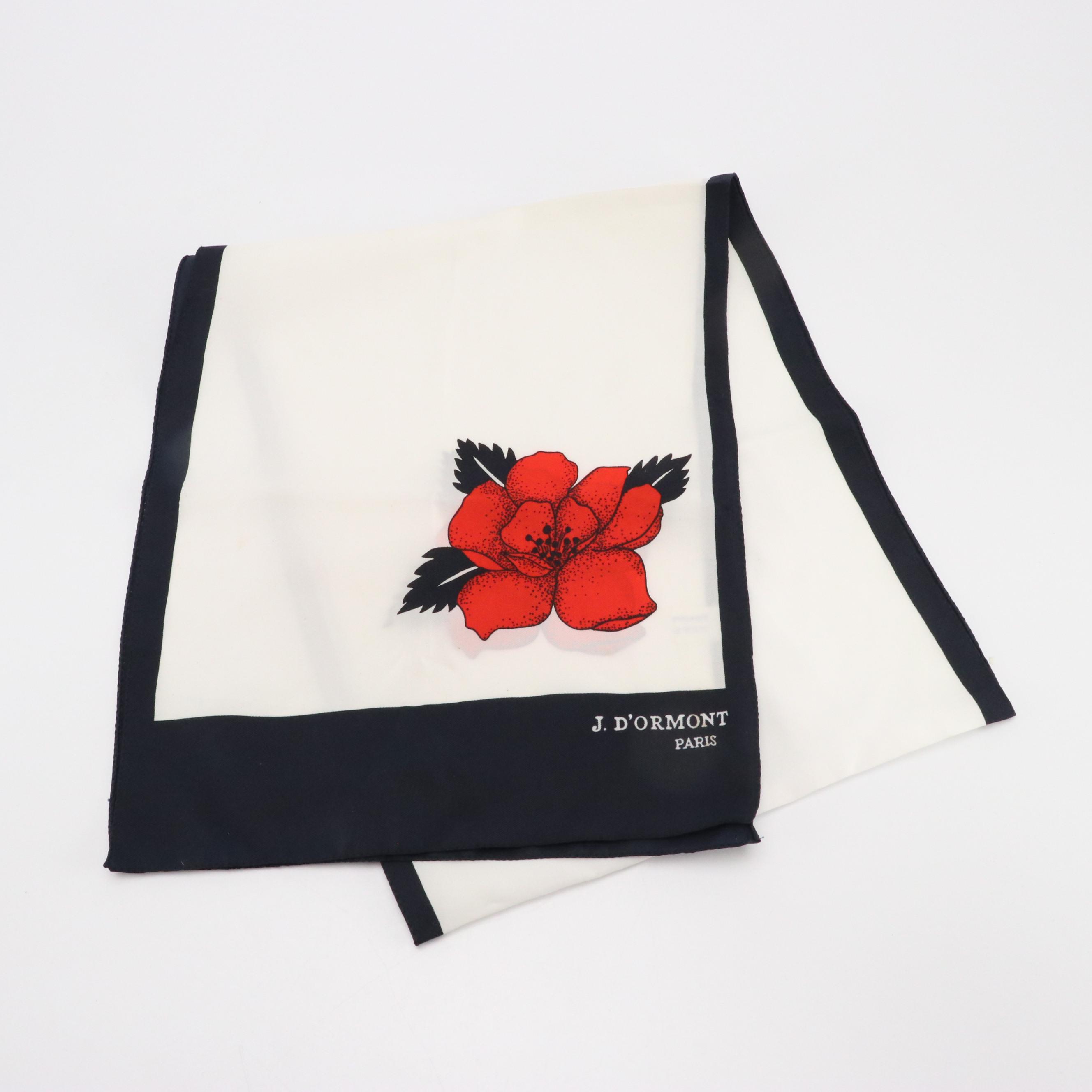 Coach Silk Floral Printed Square Scarf and J. D'Ormont Narrow Scarf