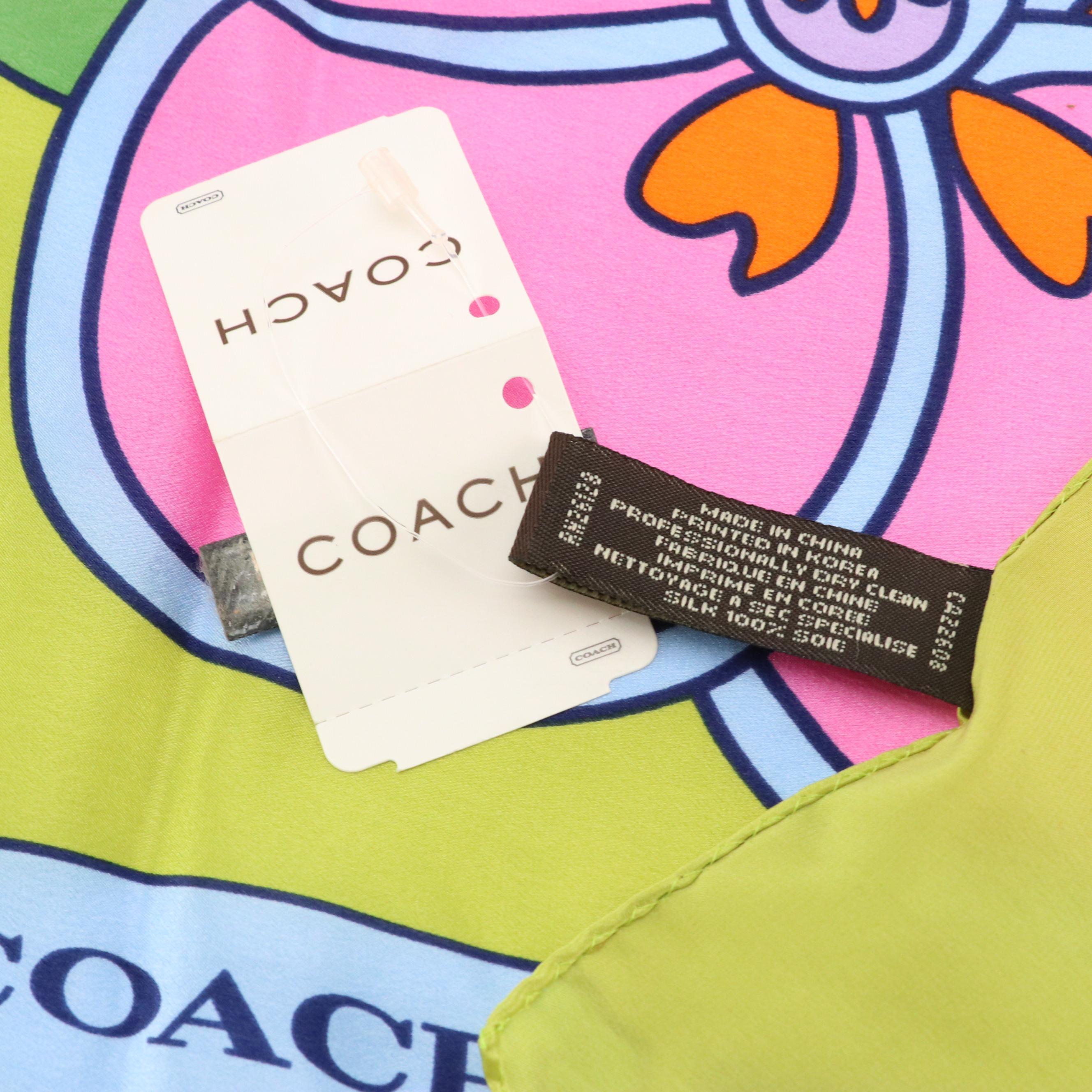 Coach Silk Floral Printed Square Scarf and J. D'Ormont Narrow Scarf